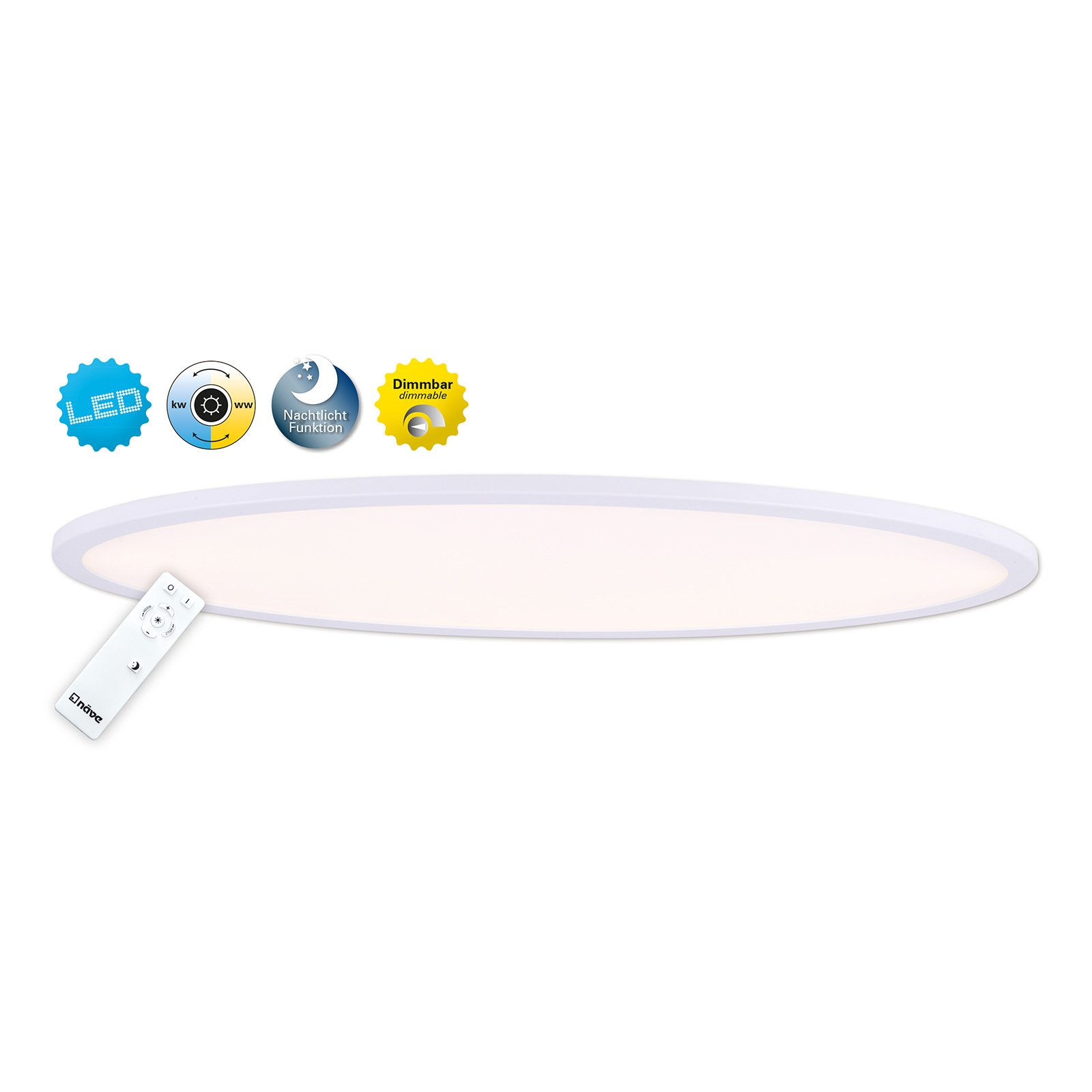 LED ceiling light with remote control, dimmable