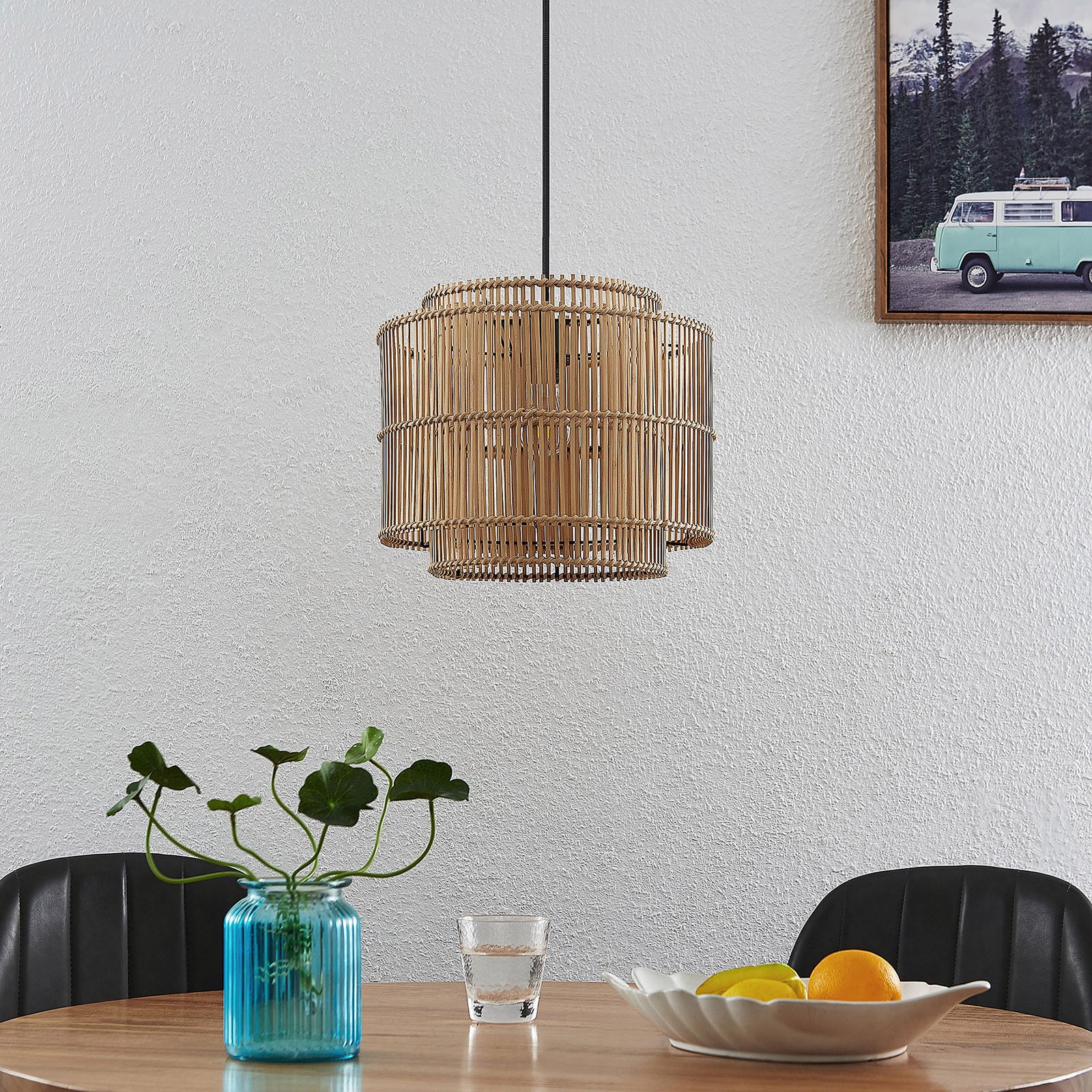 Bridga Pendant Bamboo - Lindby