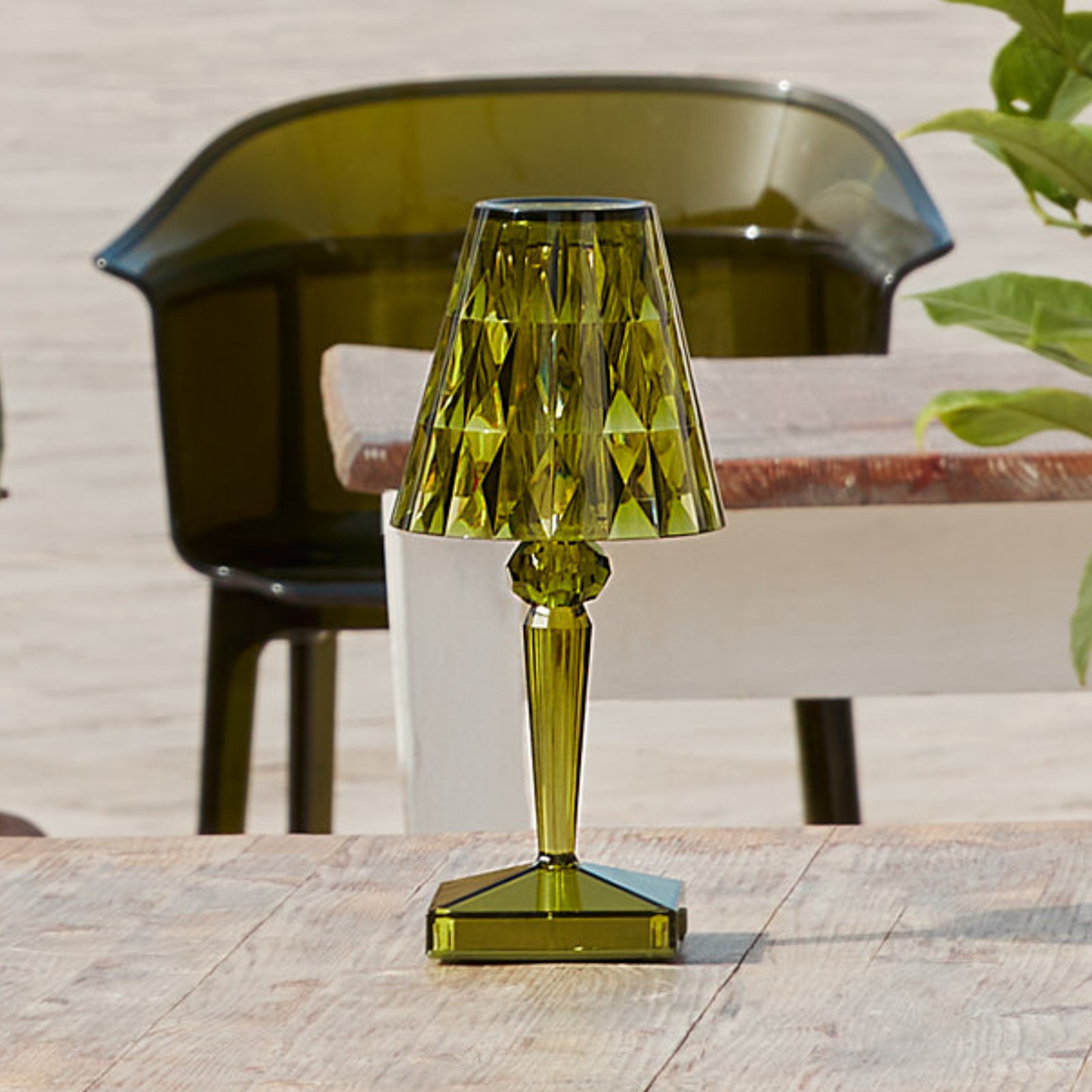 Battery Portable Lampe de Table IP54 Vert - Kartell