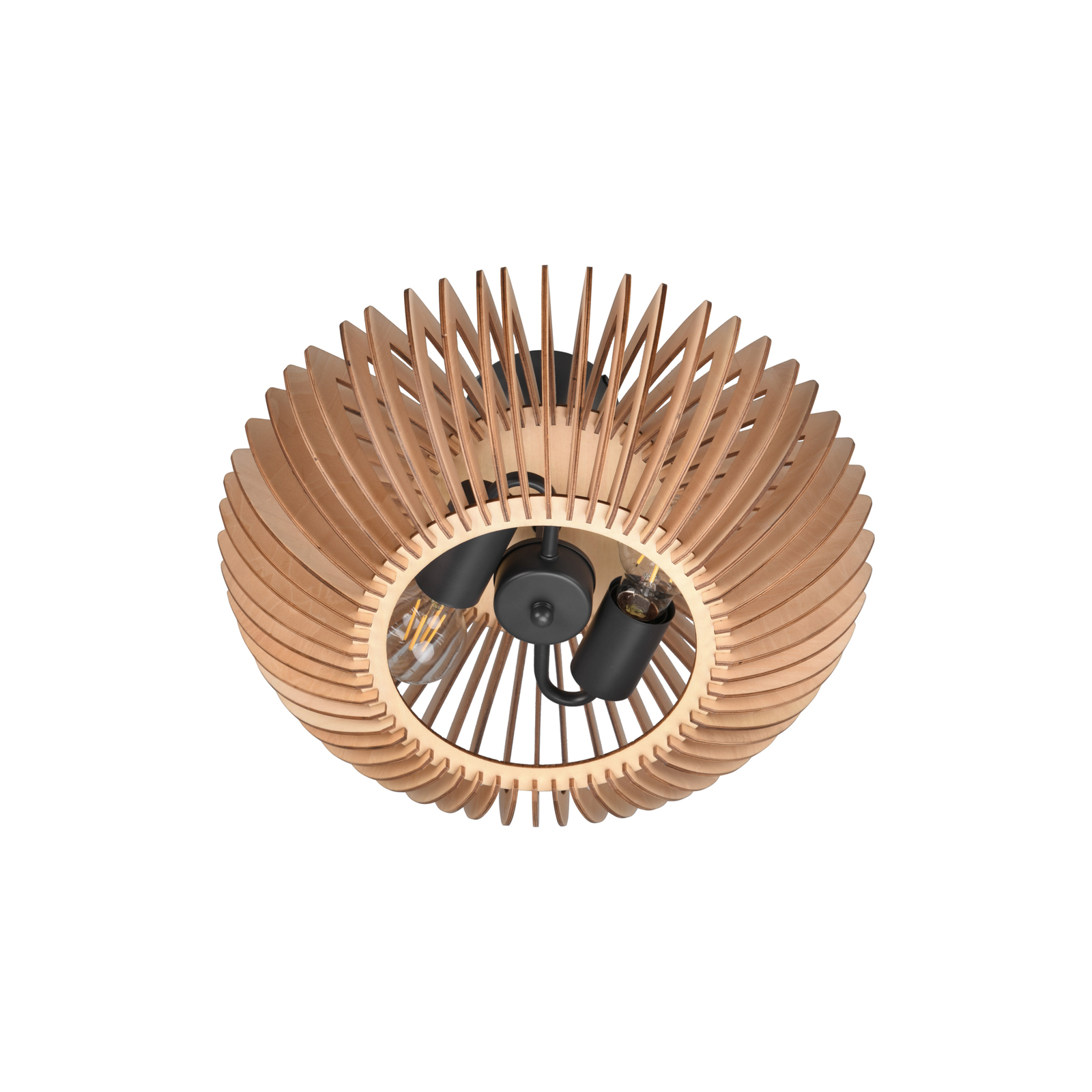 Colino ceiling lamp, wooden slats, light wood