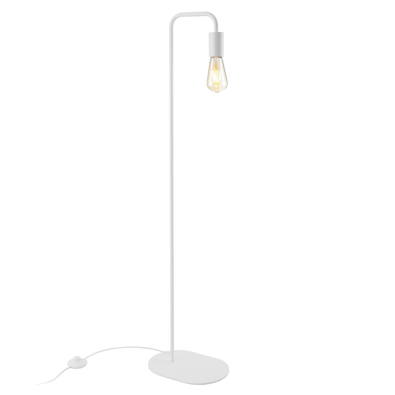 SLV Fitu floor lamp made of metal, white, for Living / Dining Room, aluminium, steel, E27, 60 W, energy efficiency: A++, L: 29 cm, W: 20 cm, H: 116.5 cm