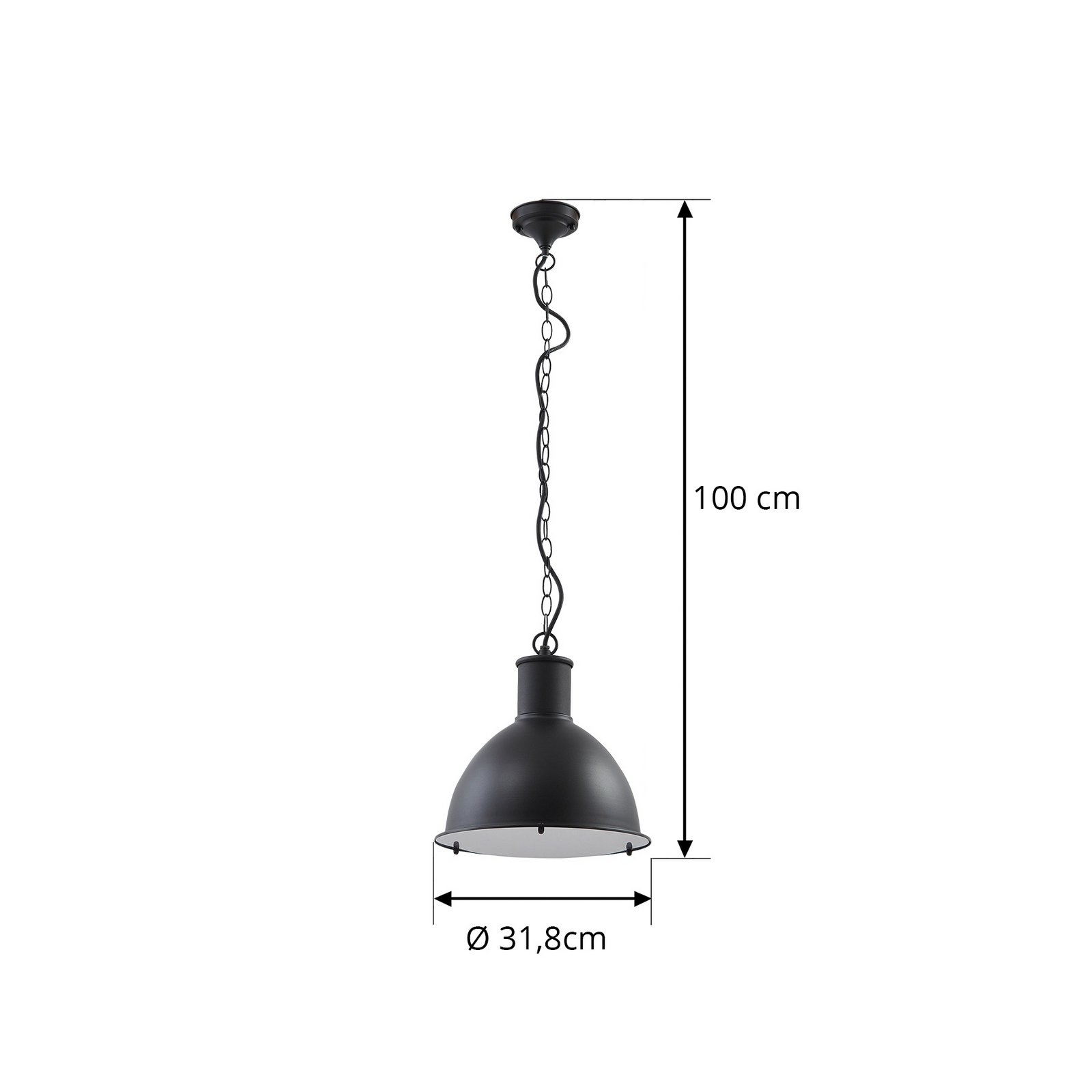 Luciane Draußen Pendelleuchte Schwarz - Lindby