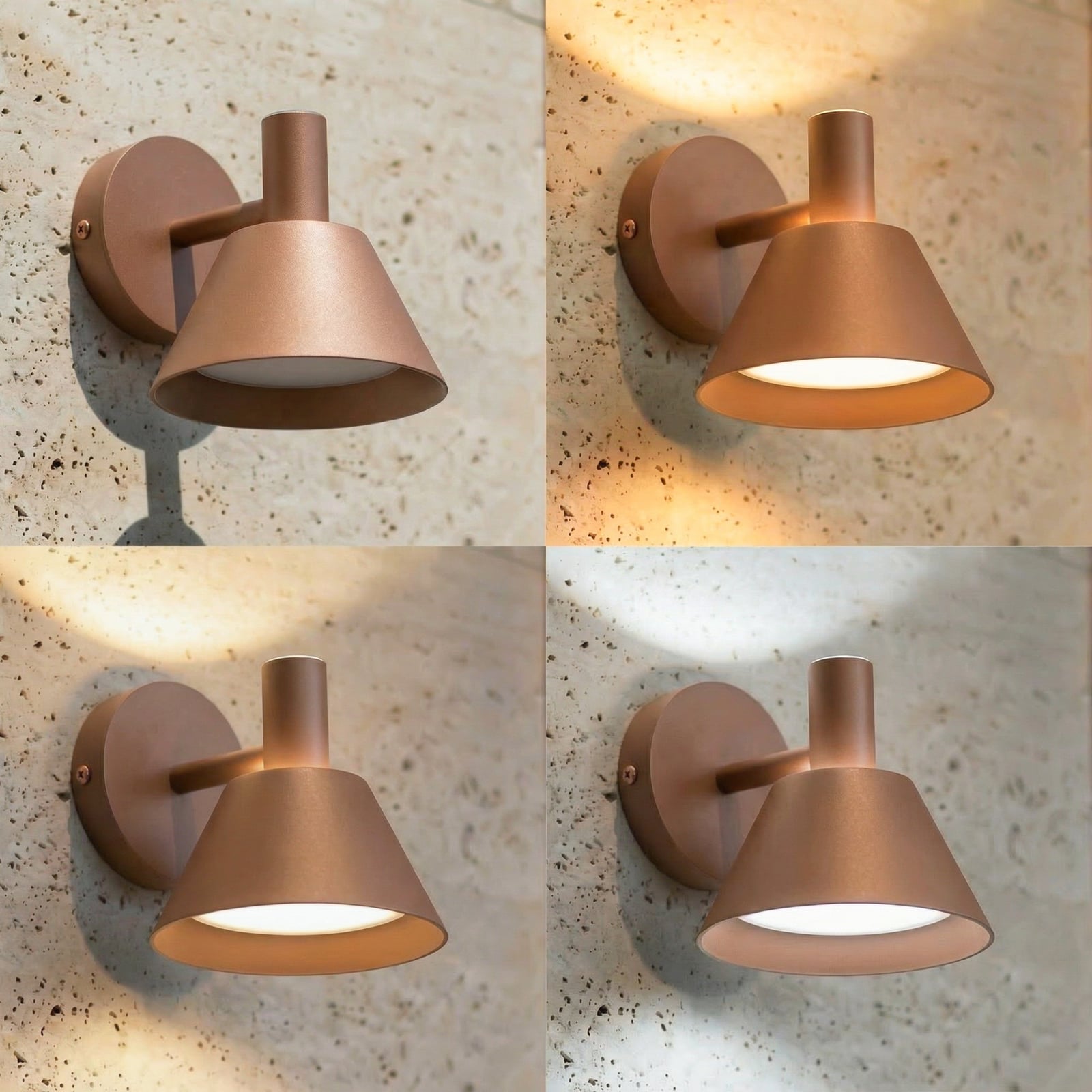 Lucande Tabena LED outdoor wall light, brown, IP44, CCT Lucande Tabena LED outdoor wall light, brown, IP44, CCT