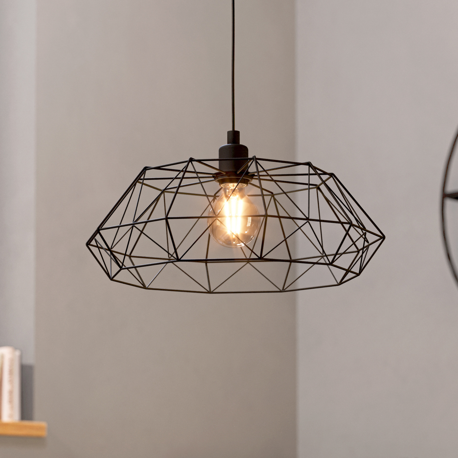 Pendelleuchte Carlton 2, schwarz Ø 45,5 cm