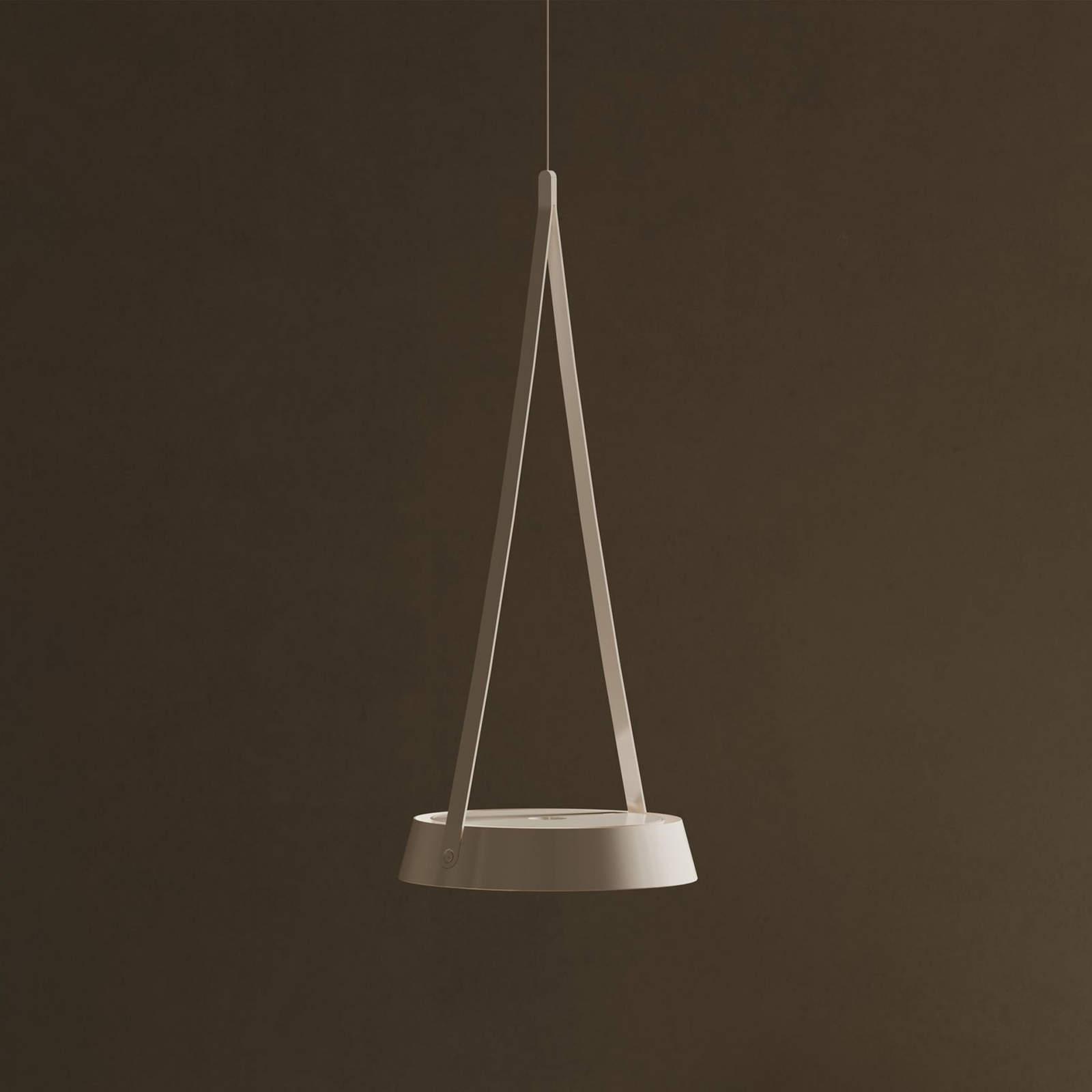 LED-akuga rippvalgustid Mahina, valge, Ø 17 cm, metall, CCT