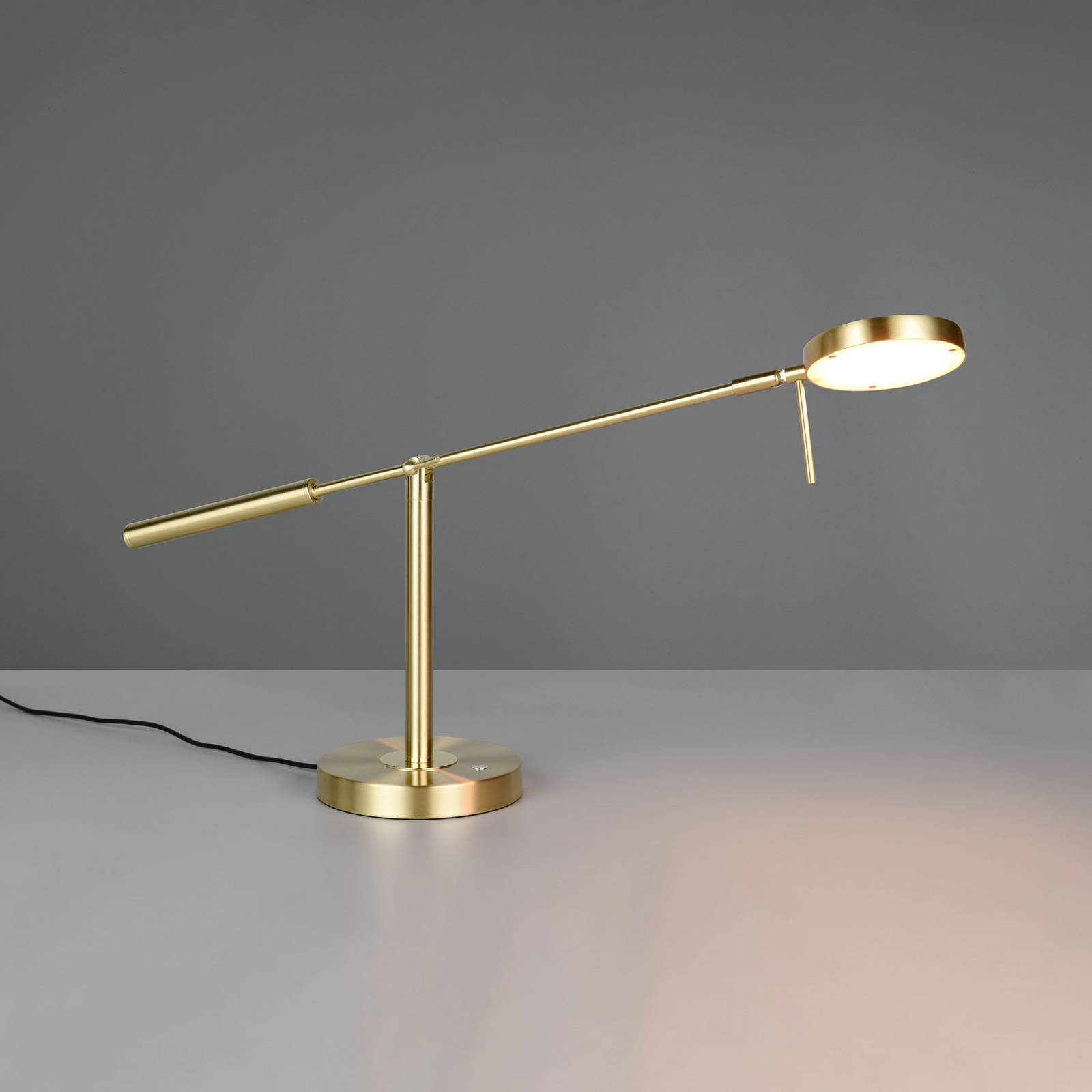 Trio Lighting Lampe à poser LED Monza, couleur laiton, hauteur 52 cm, métal