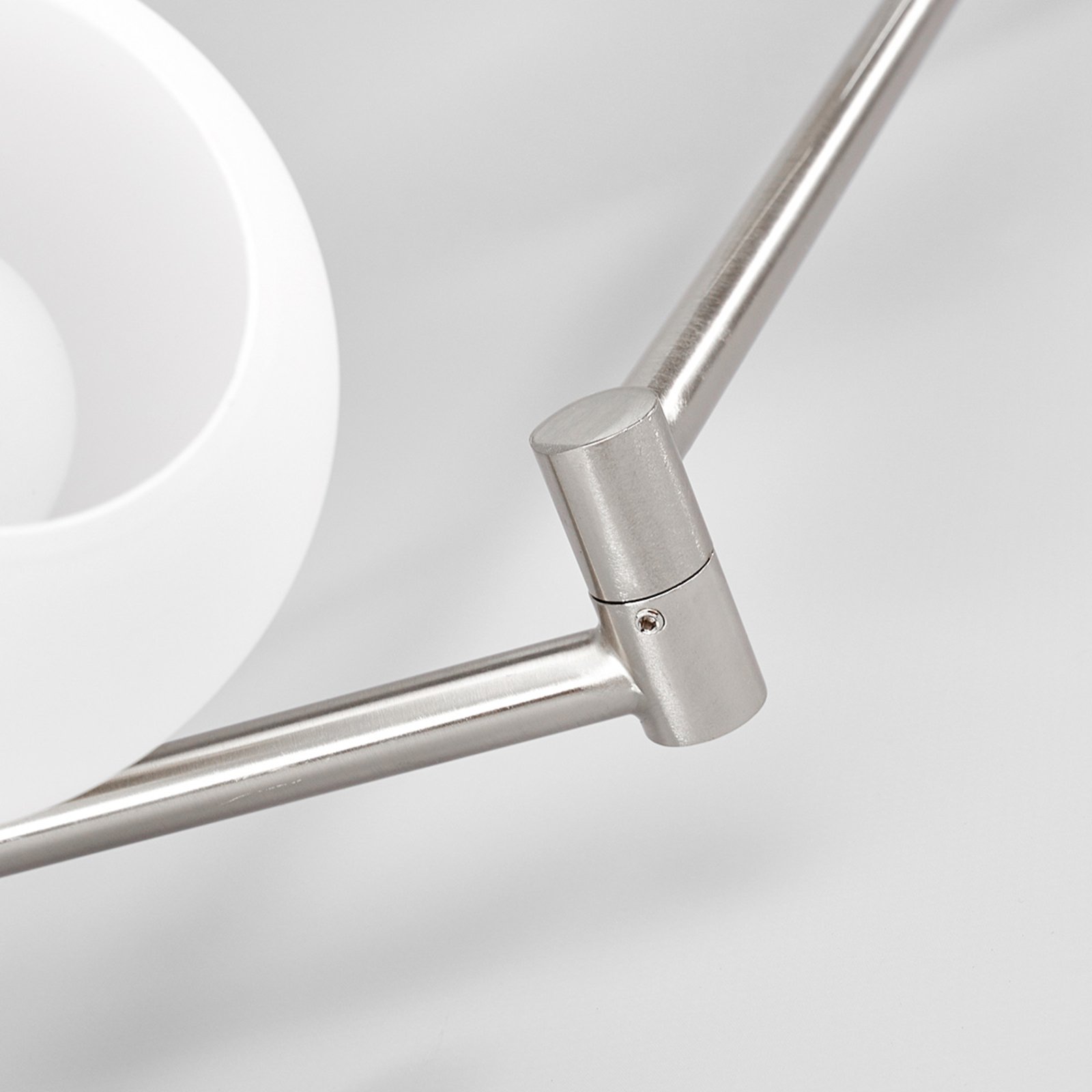 Elaina 6 Plafondlamp Nickel/Opal - Lindby