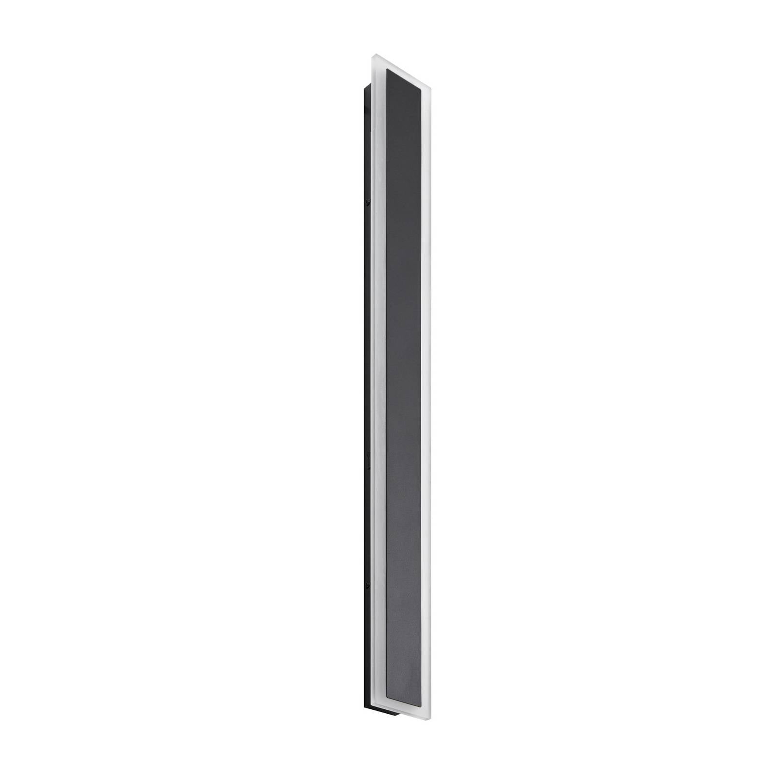 Lucande LED-Außenwandlampe Ilora, schwarz, 100 cm, CCT, IP65