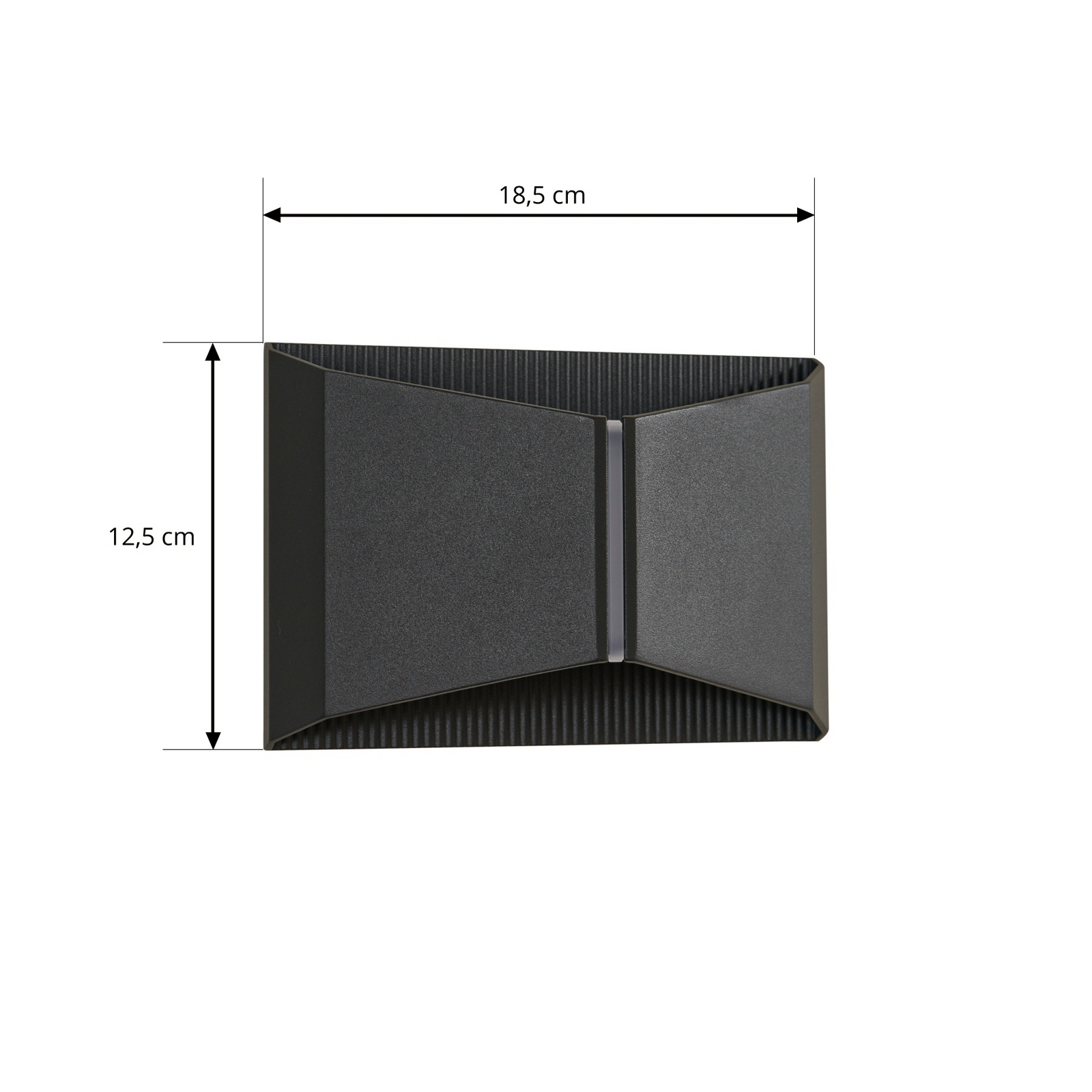 Lindby LED-Außenwandleuchte Anlira, schwarz, Up & down, IP65