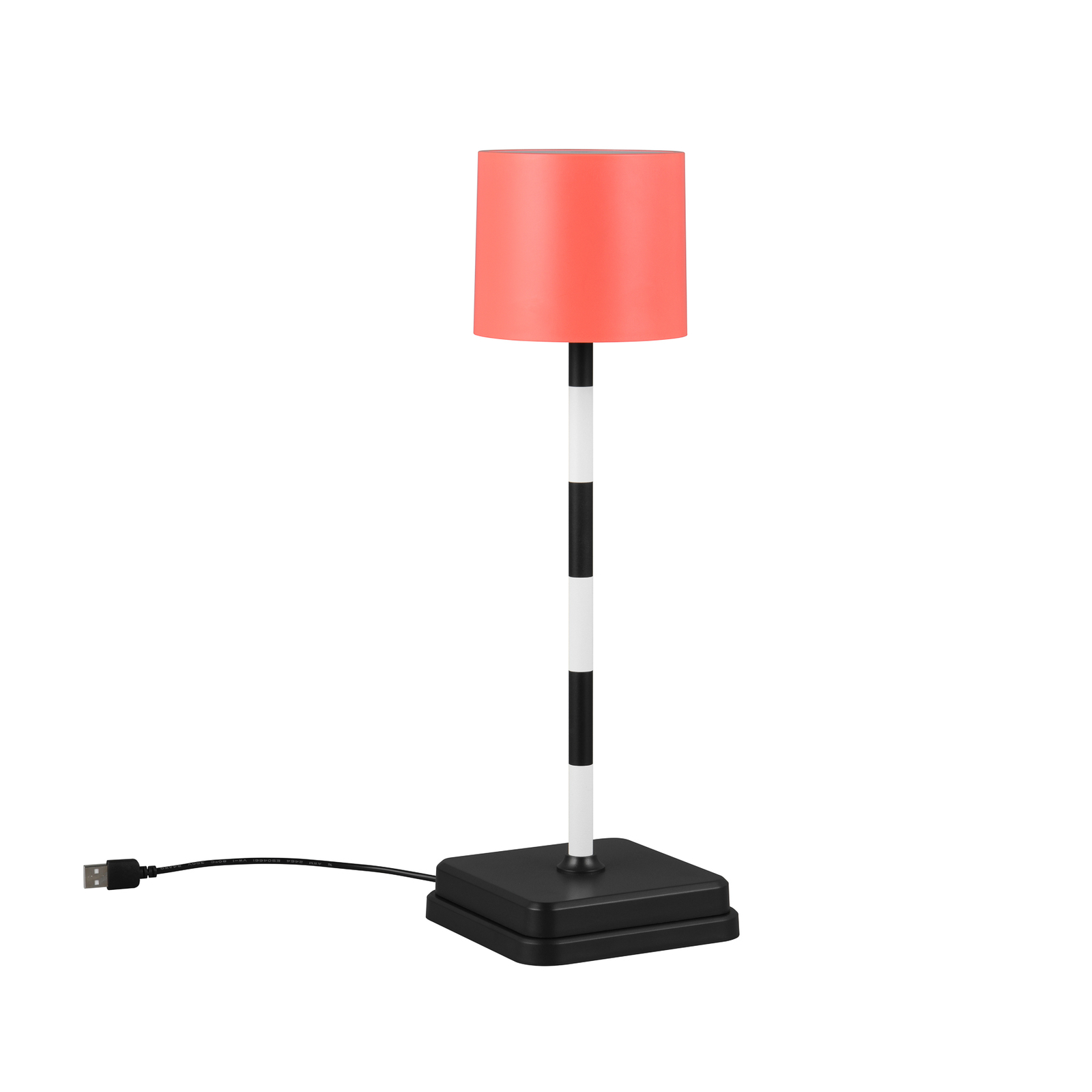 Lampe de table à LED rechargeables Fernandez, rouge, IP54, CCT, intensité