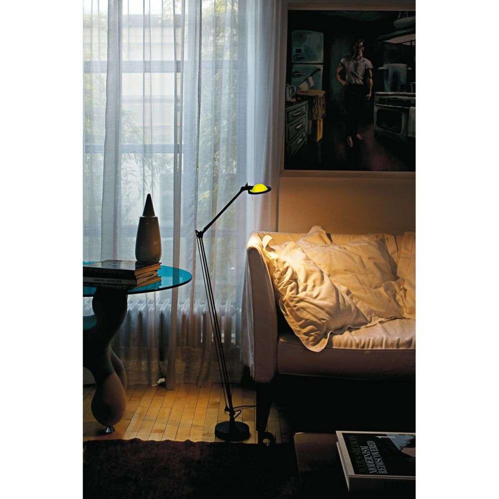 Berenice Gulvlampe Alu Metal/Sort Luceplan - Stue - Aluminium