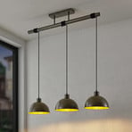 Lindby Jorek pendant light, steel, three-bulb