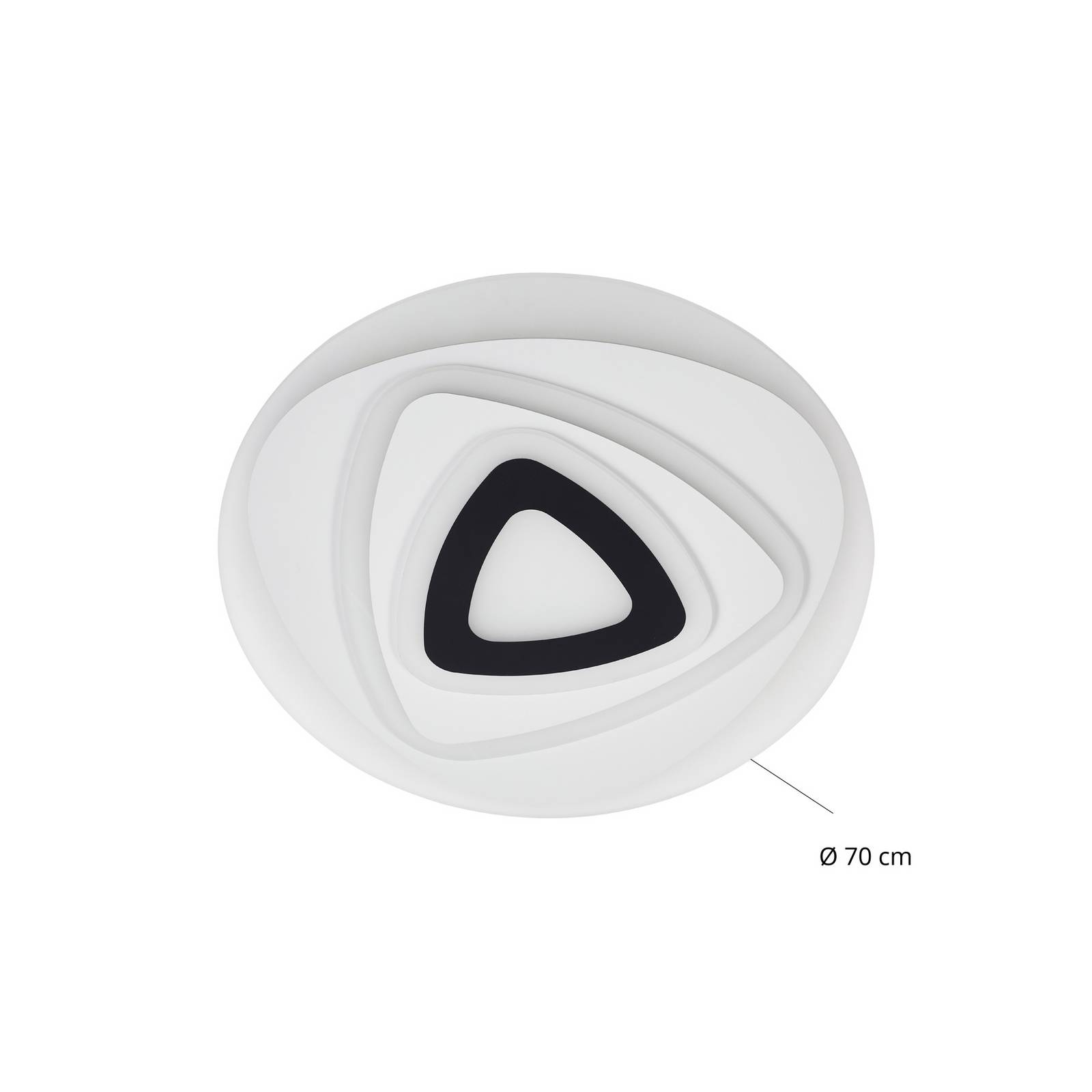 Lindby Lampa sufitowa LED Rebeka, Ø 70 cm, CCT, pilot