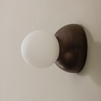 Globen Lighting Wandleuchte Torrano, braun, Ø 13 cm, IP44