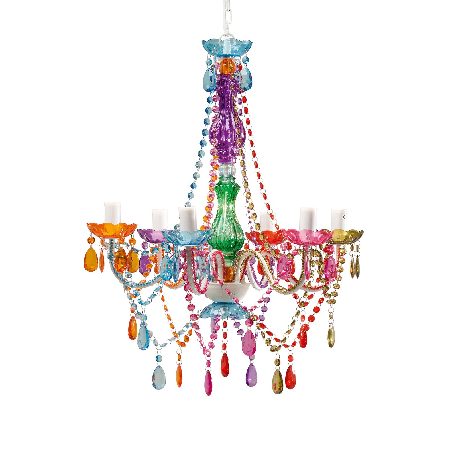 Kare Starlight Regenboog 6-lamps kroonluchter