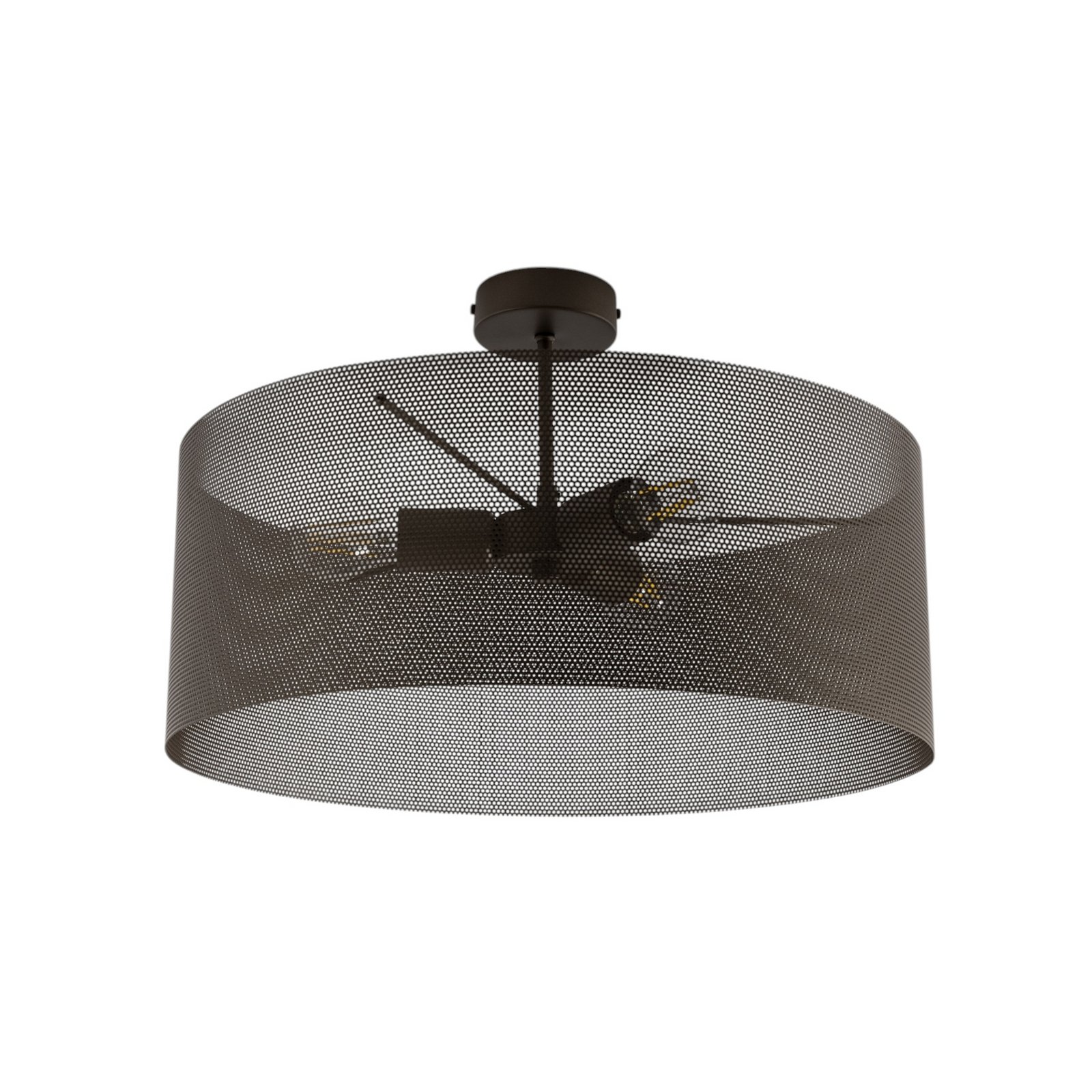 Deckenlampe Zofia, kaffeebraun, Metall, Ø 50 cm, 3-flg., E27