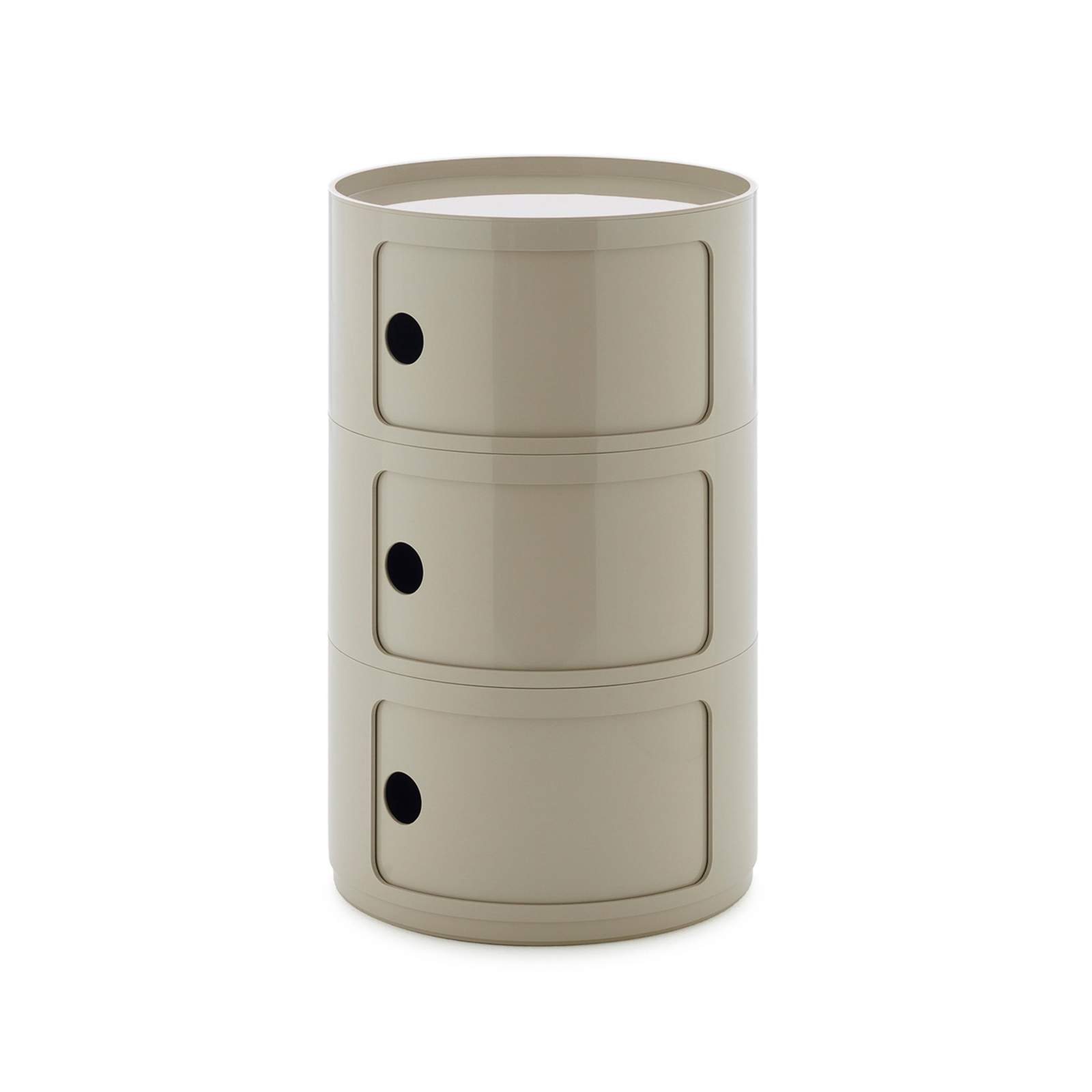 Componibili Big Container, grå, 3 elementer, høyde 69,5 cm - Kartell