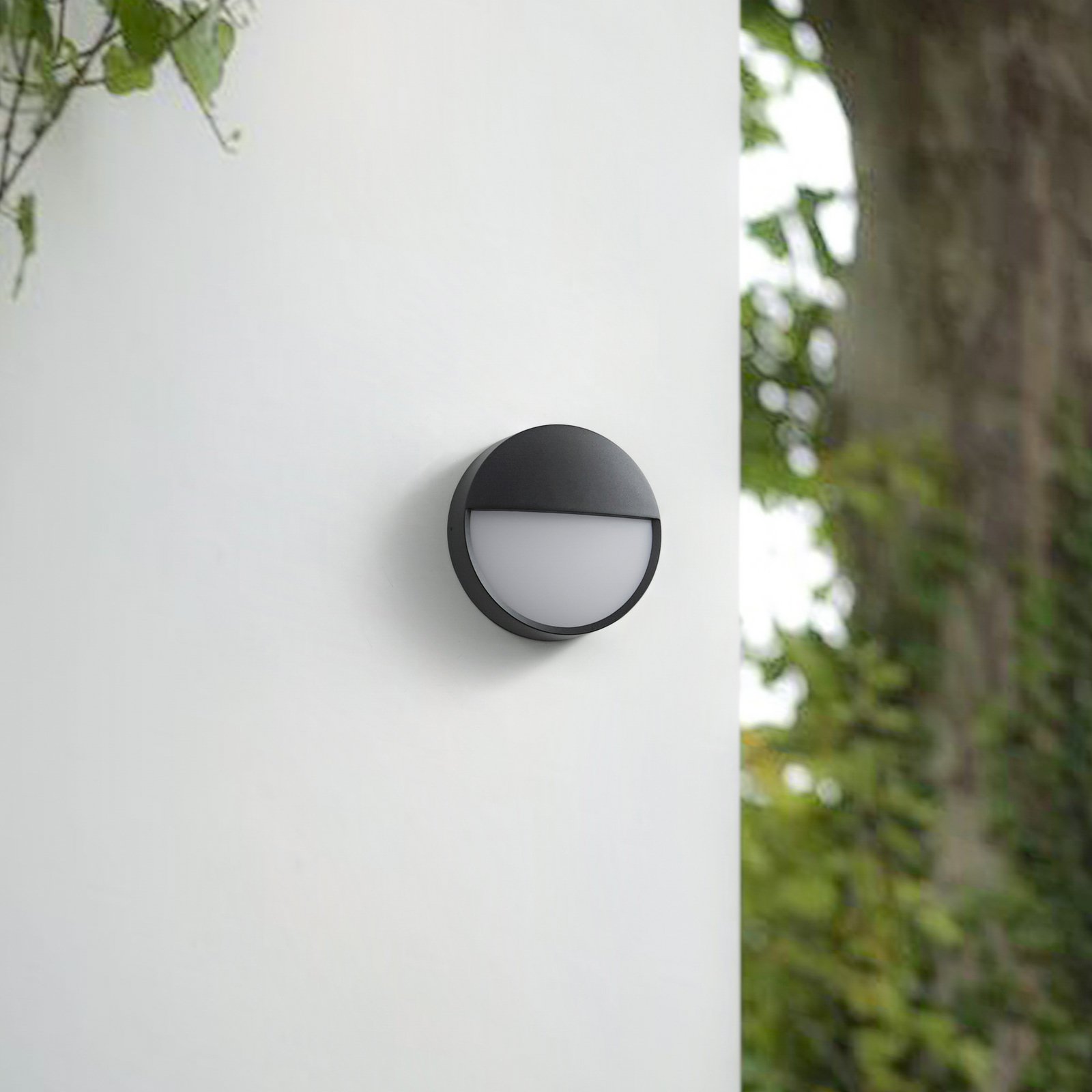 Arcchio applique da esterni LED Gravo, Ø 25 cm, nero, IP65