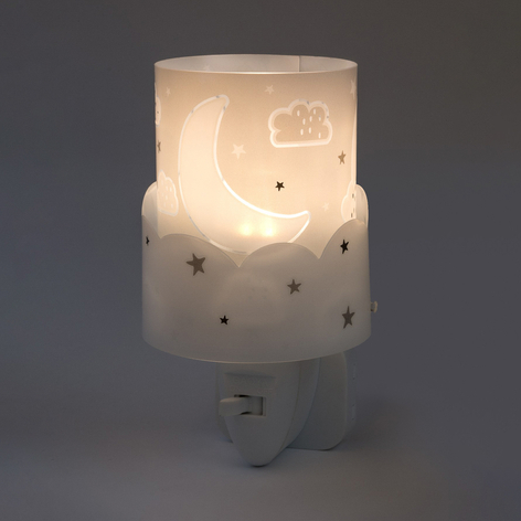LED-nattlampe til barnerom Moon med lyseffekt
