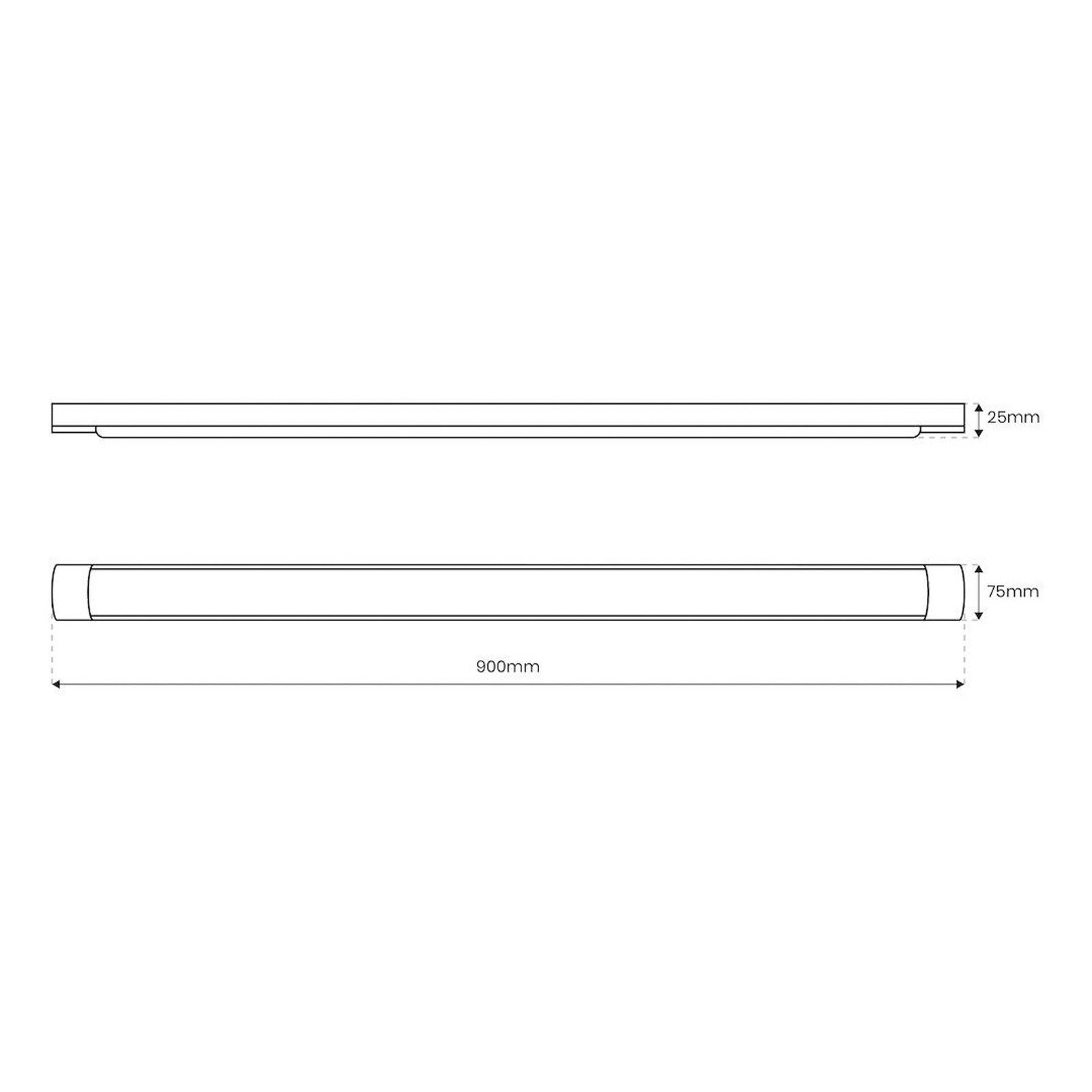 Milagro Lighting Plafonieră LED Batten lungime 90 cm aluminiu alb 4.000 K - Studiu / Birou
