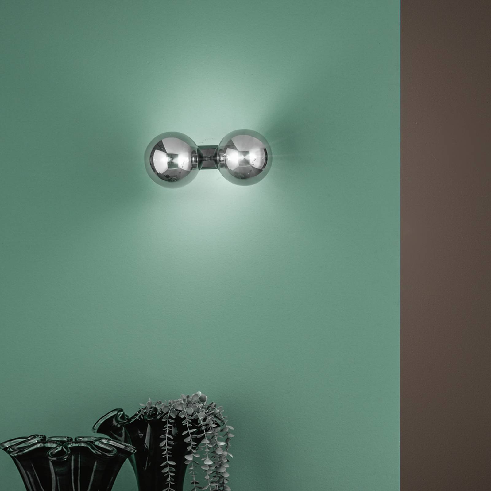 Wandleuchte HONEY, Höhe 23 cm, schwarz/rauchgrau, 2-flg. günstig online kaufen