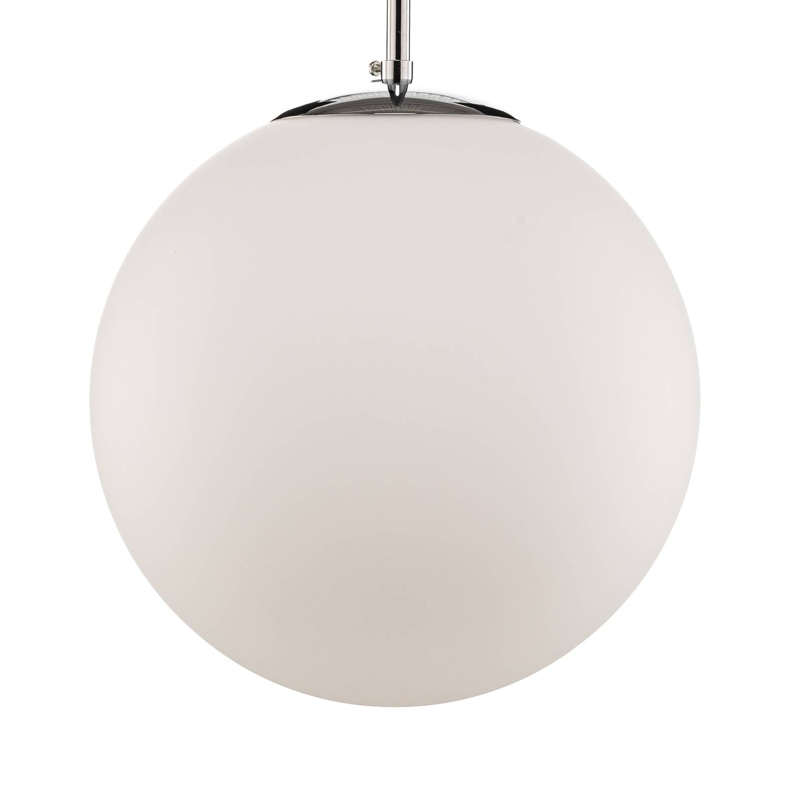 Lampa wisząca Bosso, 1-punktowa, biała/chrom 30cm