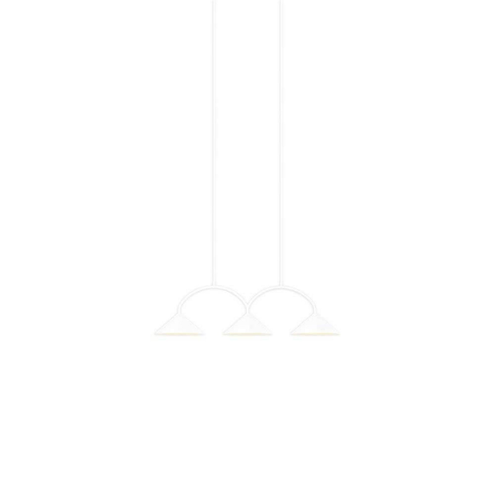 Globen Lighting Hängelampe CURVE 3, weiß, 3-flg., 95 cm