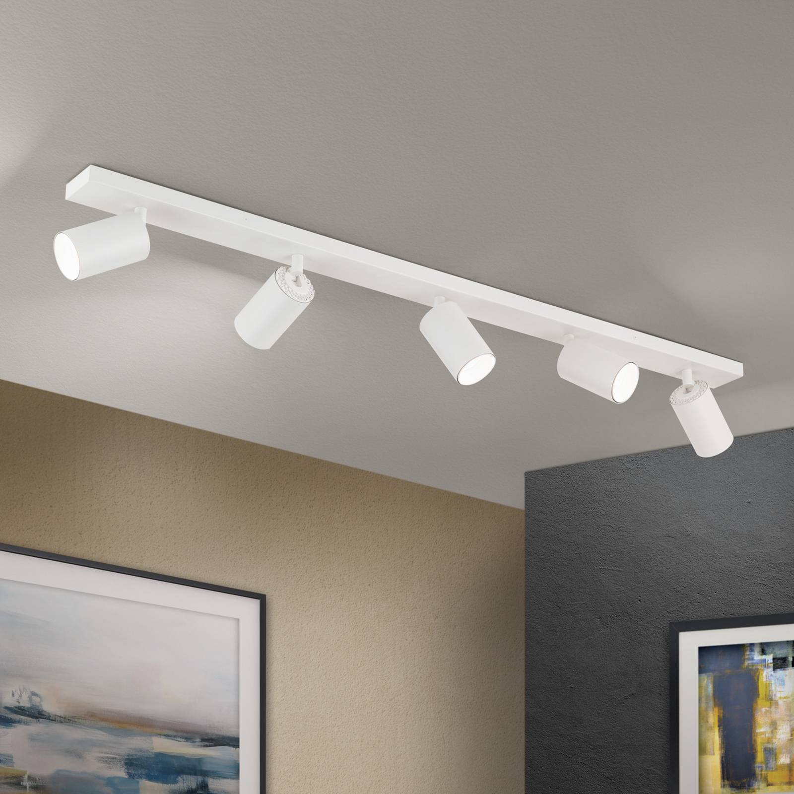 Deckenstrahler Sean, weiß, 5-fl., Aluminium, GU10 günstig online kaufen