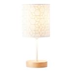 Galance table lamp, white with wooden base
