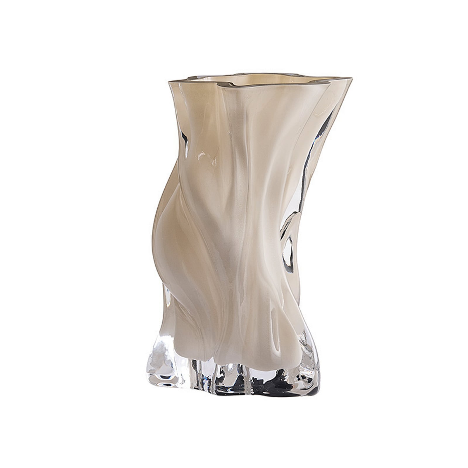 Vena Vase, cremefarvet, højde 25 cm, længde 15 cm, glas – AYTM Vena Vase, cremefarvet, højde 25 cm, længde 15 cm, glas – AYTM