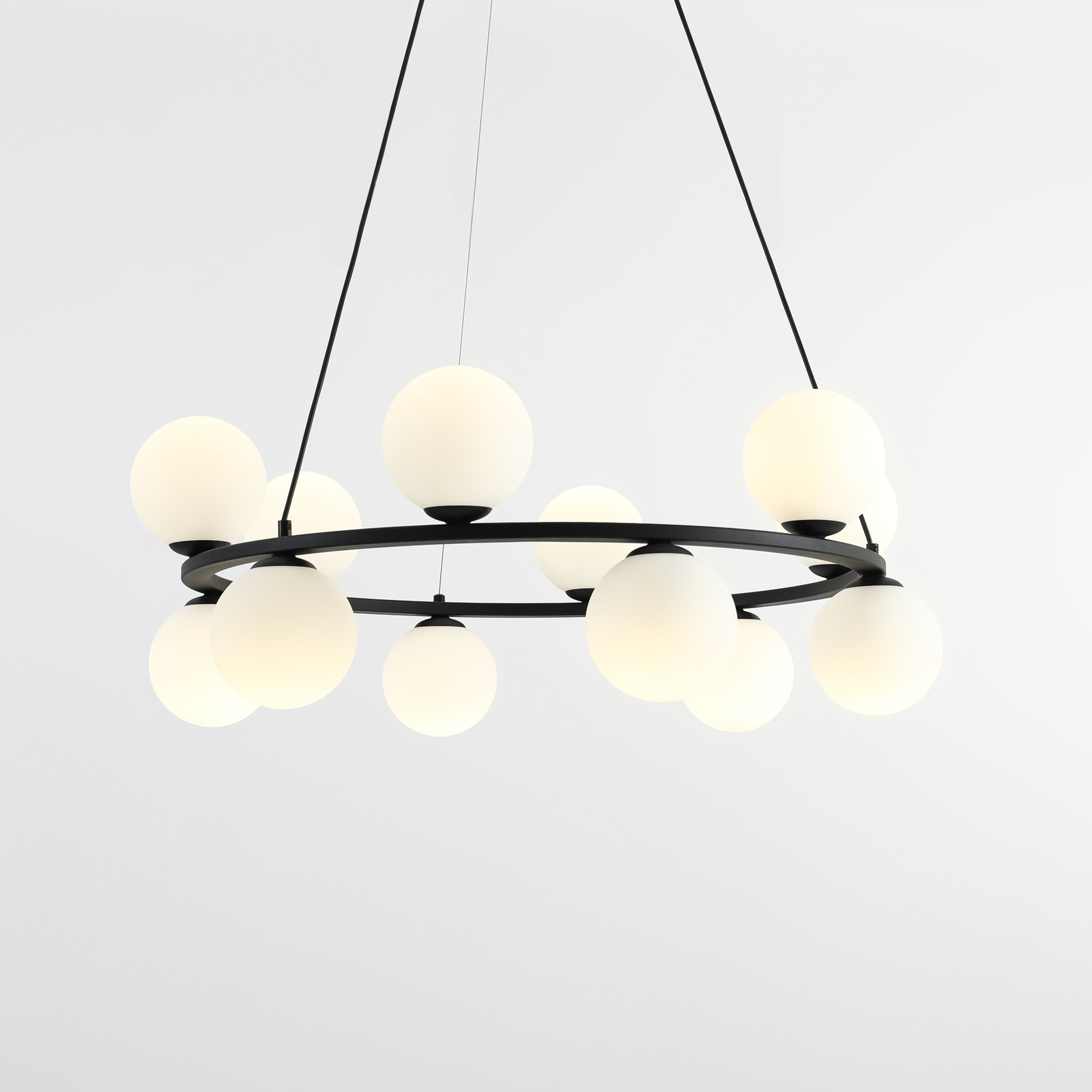 Lámpara colgante 1085R1, 12 luces, negro