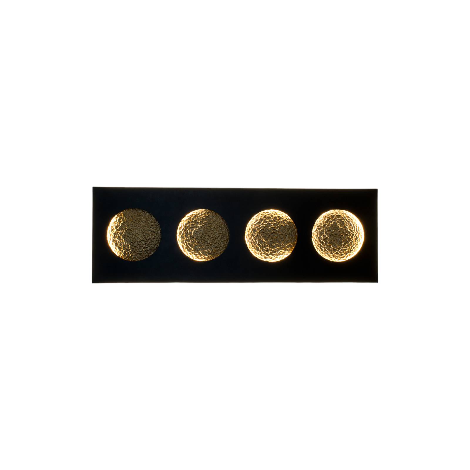 Bild von LED-Wandleuchte Fasi Della Luna, schwarz/gold
