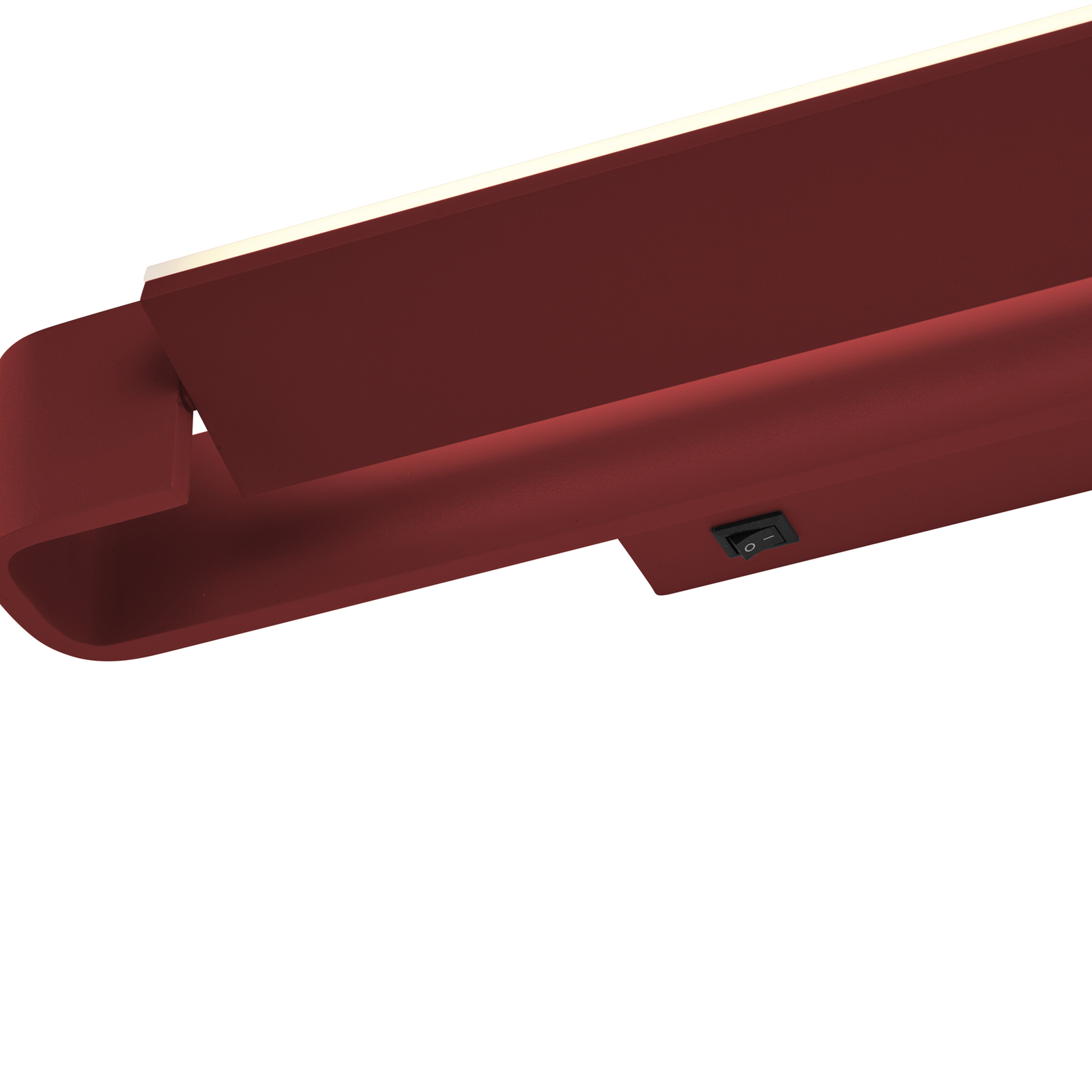 Box LED wall light, rotatable, India red