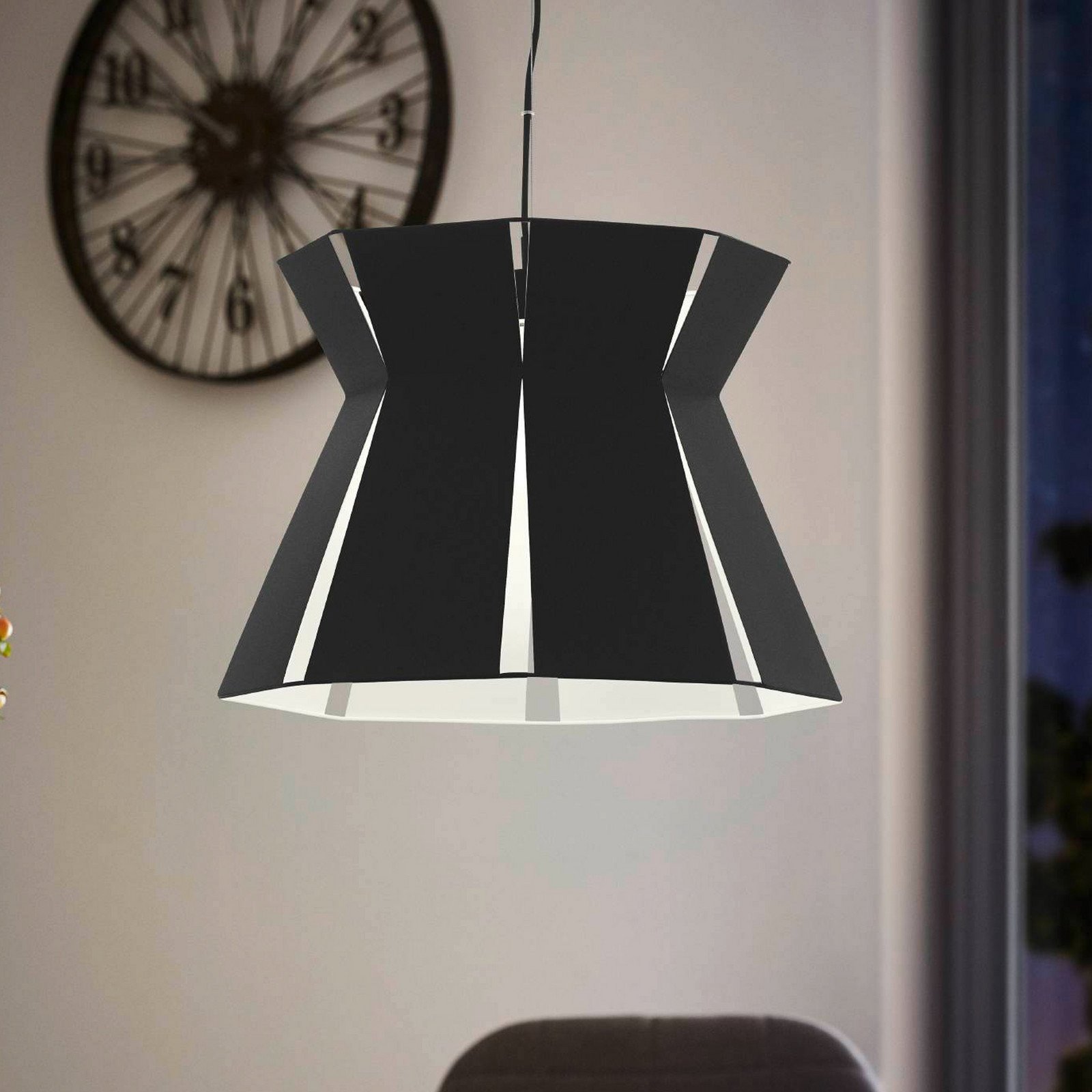 Lampă suspendată Valecrosia negru Ø 42 cm