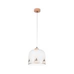 Kolarz Lampada a sospensione Chalet, bianco/oro cervo, Ø 25 cm