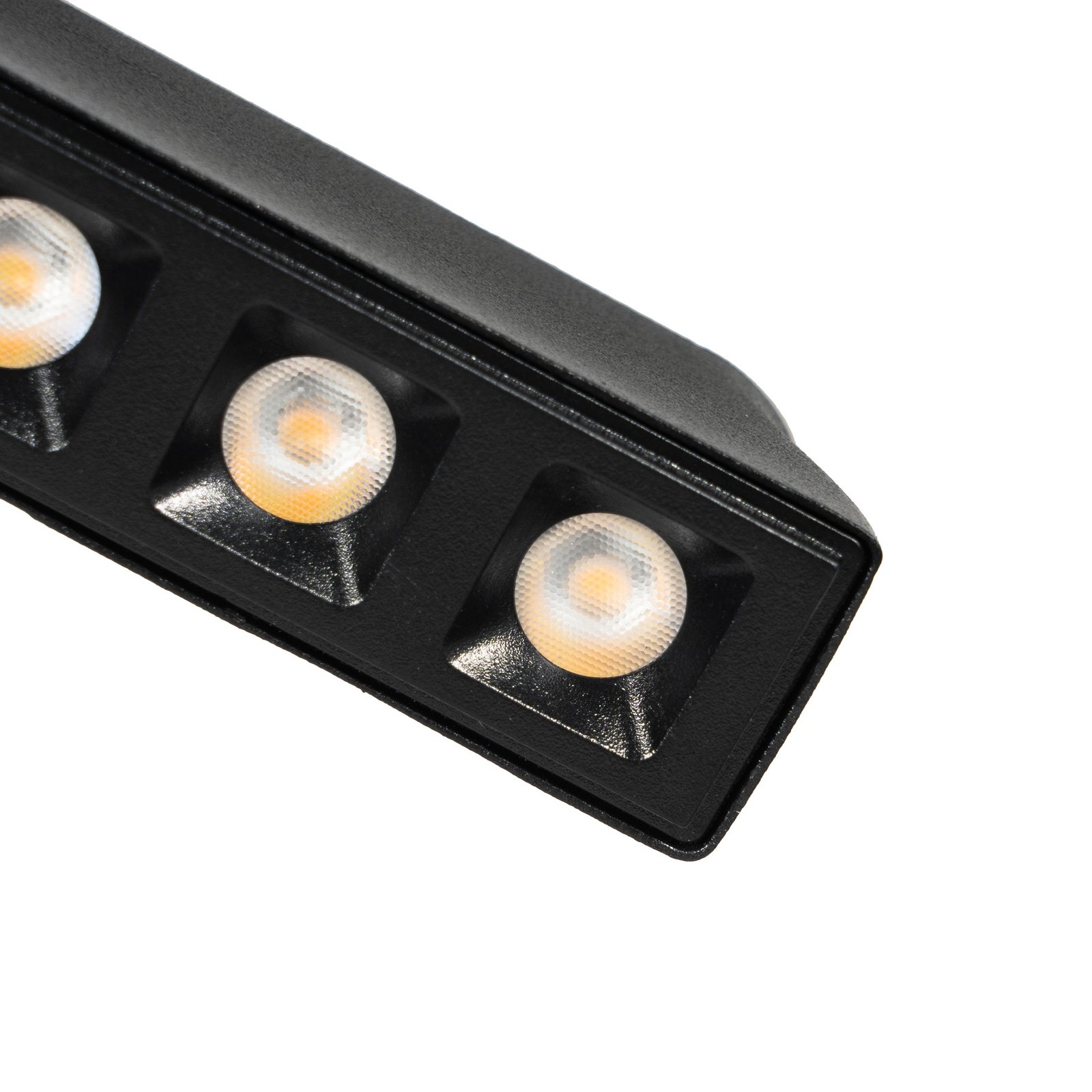 Lindby LED pásek 48 V Lumaro, černý, 6 bodů, 2,5 cm