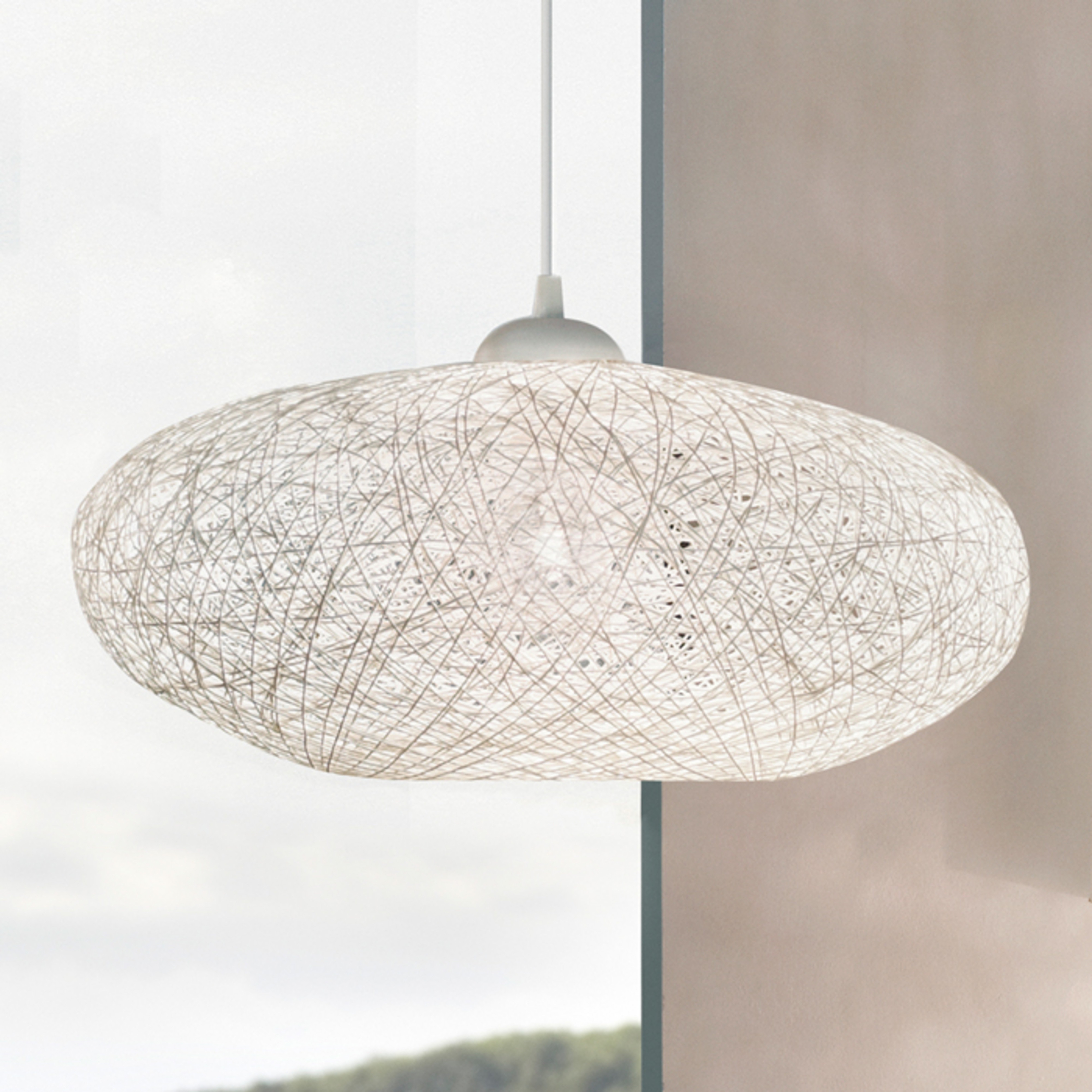 Suspension textile Campilo, blanche