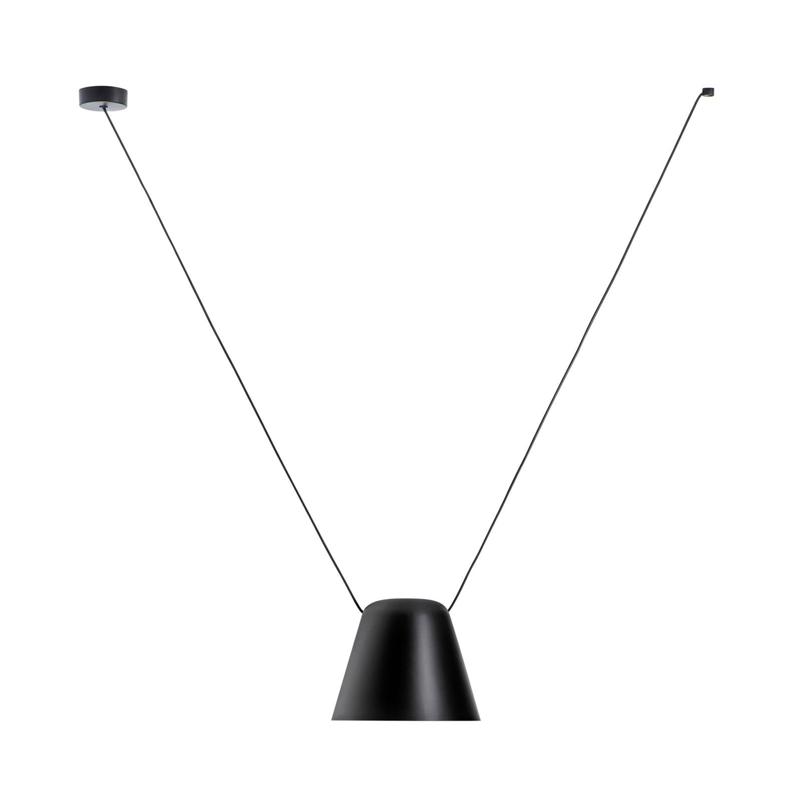 LEDS-C4 Attic pendant light, cone Ø 24 cm black