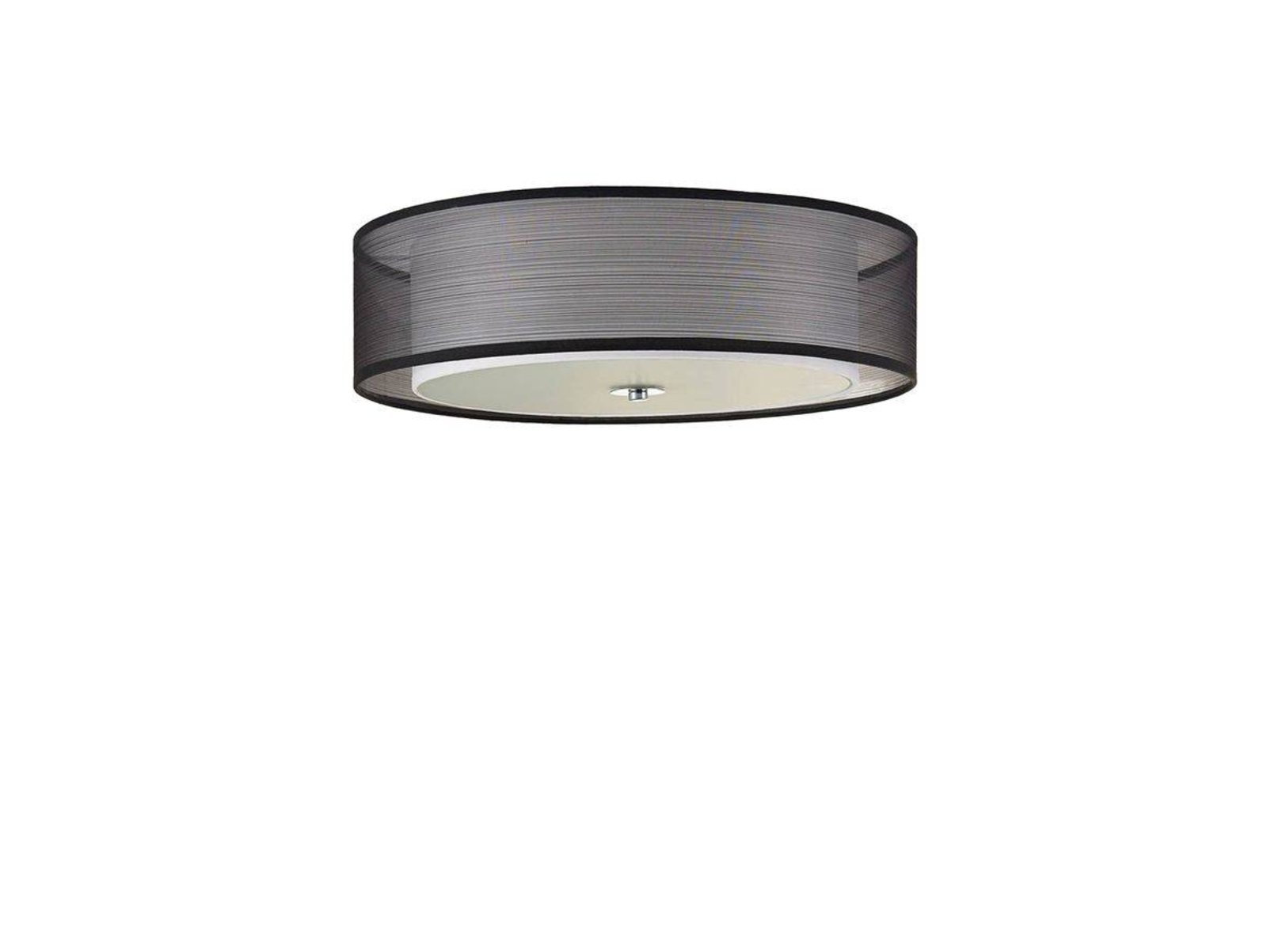 Tobia Plafond Black/White/Chrome - Lindby