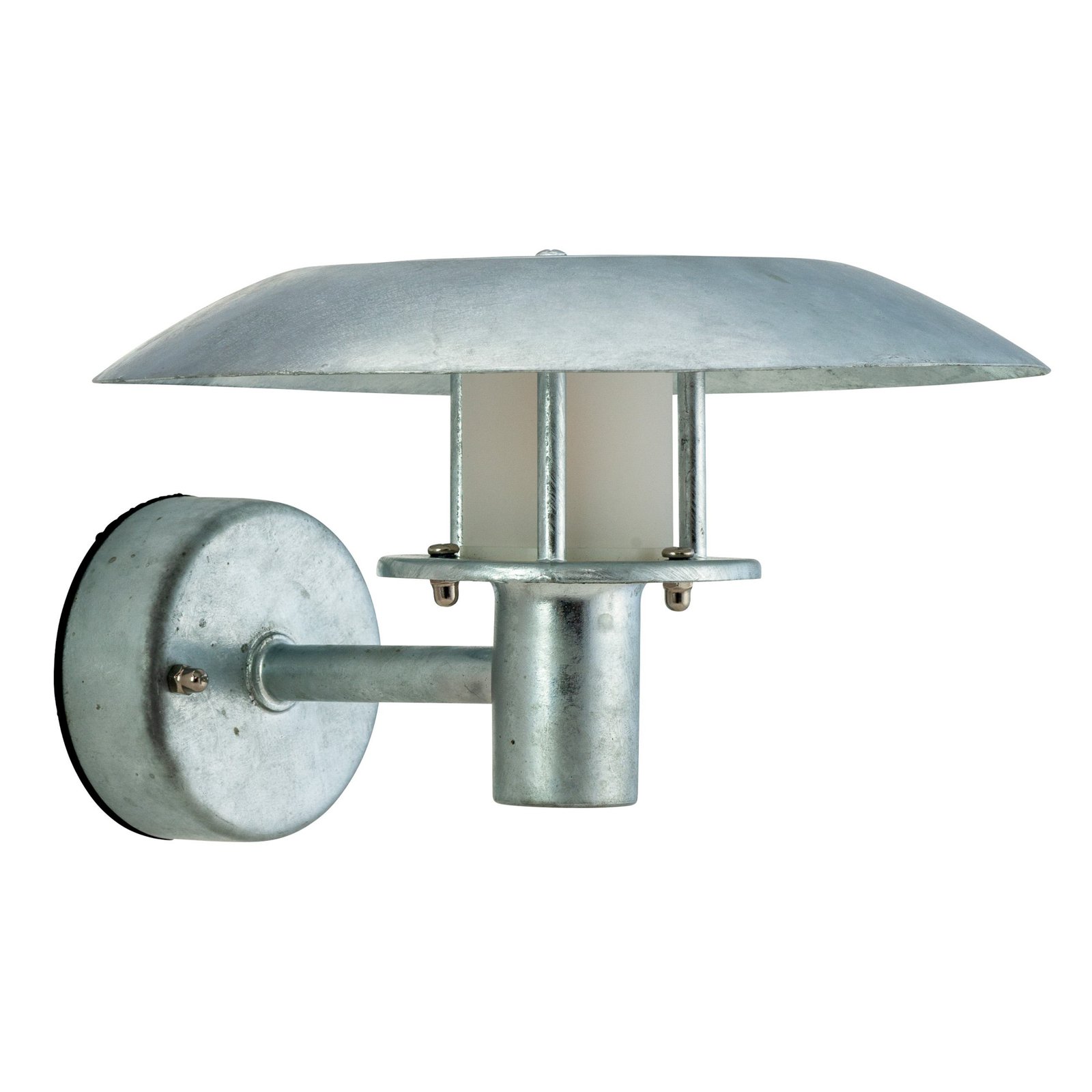 Dyberg Larsen candeeiro de parede exterior Randers, galvanizado, Ø 25 cm