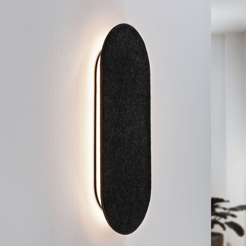 Paulmann Tulga LED Vägglampa 3-Step-Dim Long, svart från Paulmann