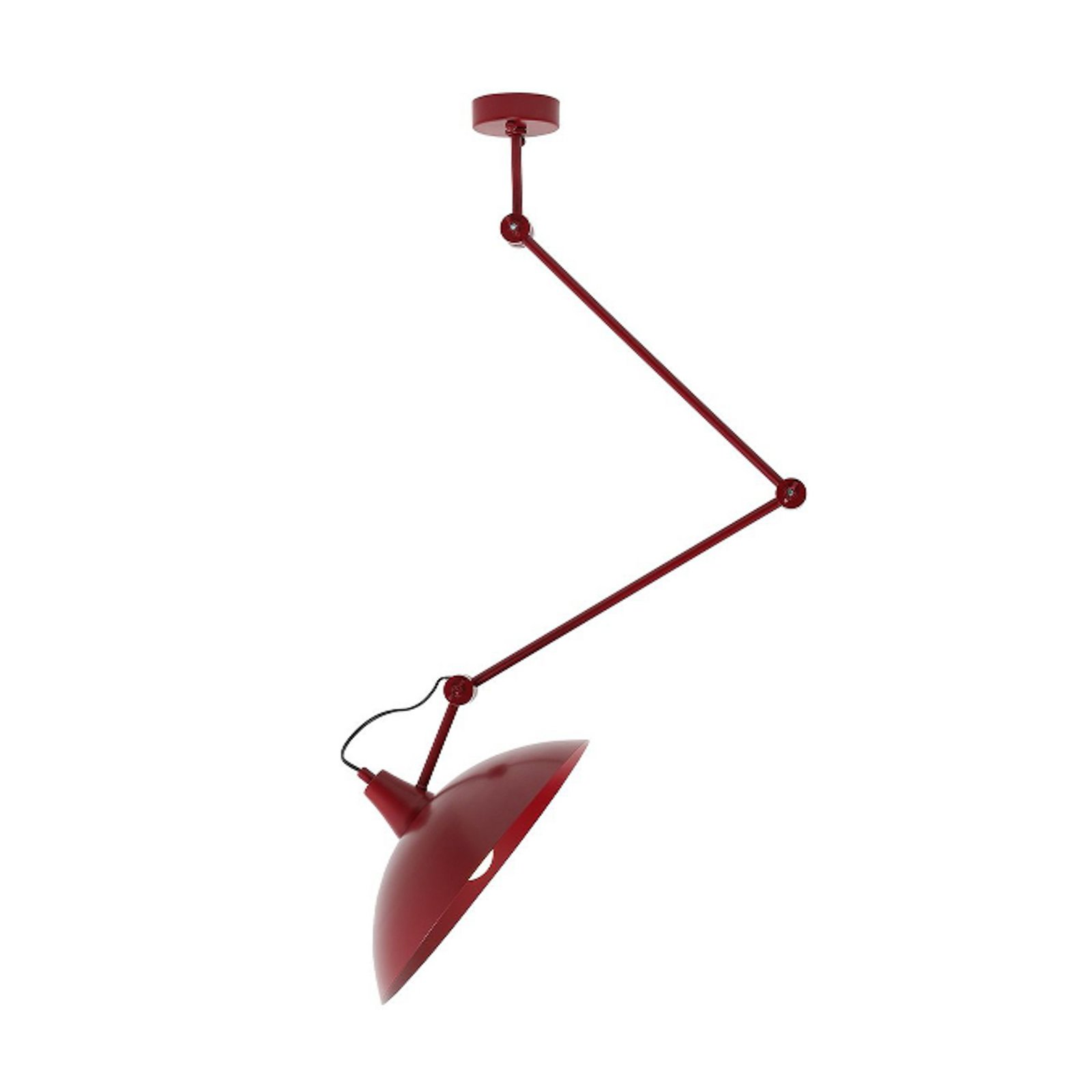 Żyrandol Melos, czerwony, Ø 36 cm, metal