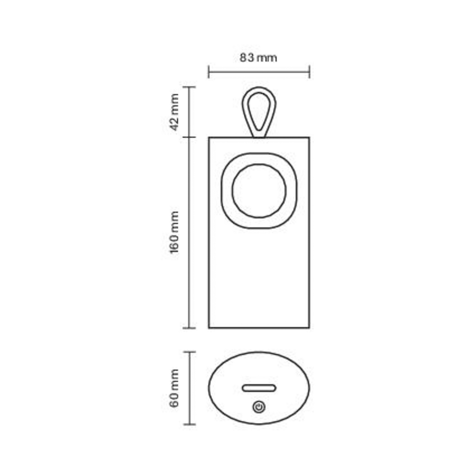 LED-akutoitega laualamp Lunari, kuldne 16 cm metall CCT IP44