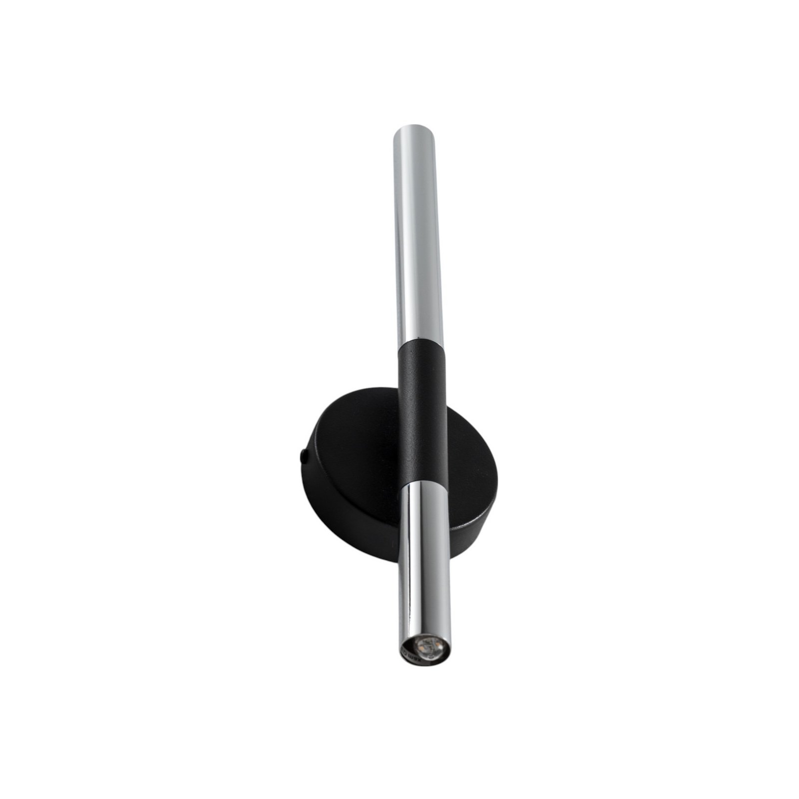 Aplică de perete Sopel Lux, 2 becuri, negru/argintiu, înălțime 38 cm