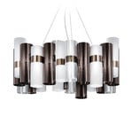 Slamp La Lollo L suspension LED Ø80cm, étain/blanc