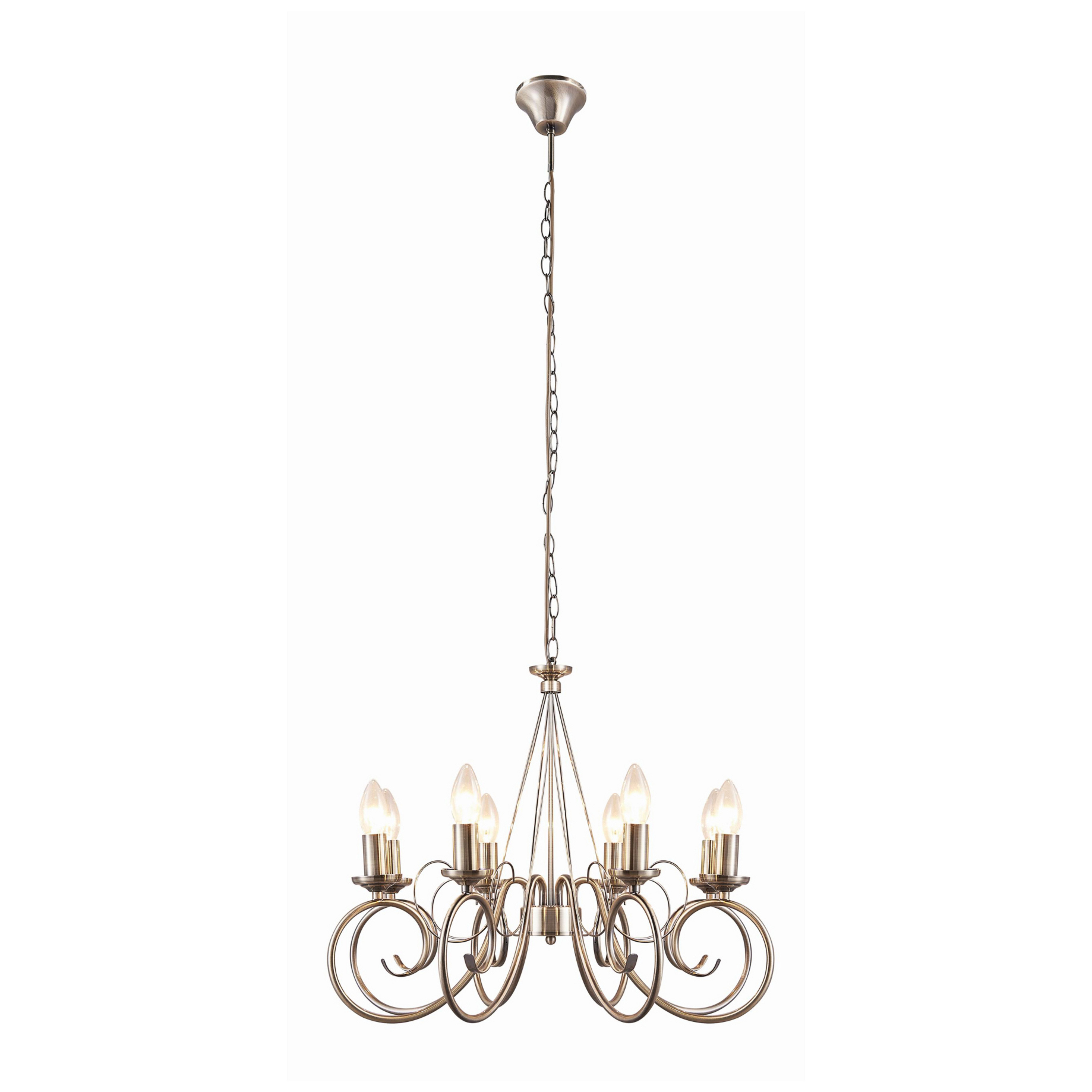 Marnia 8 Żyrandol Antique Brass - Lindby