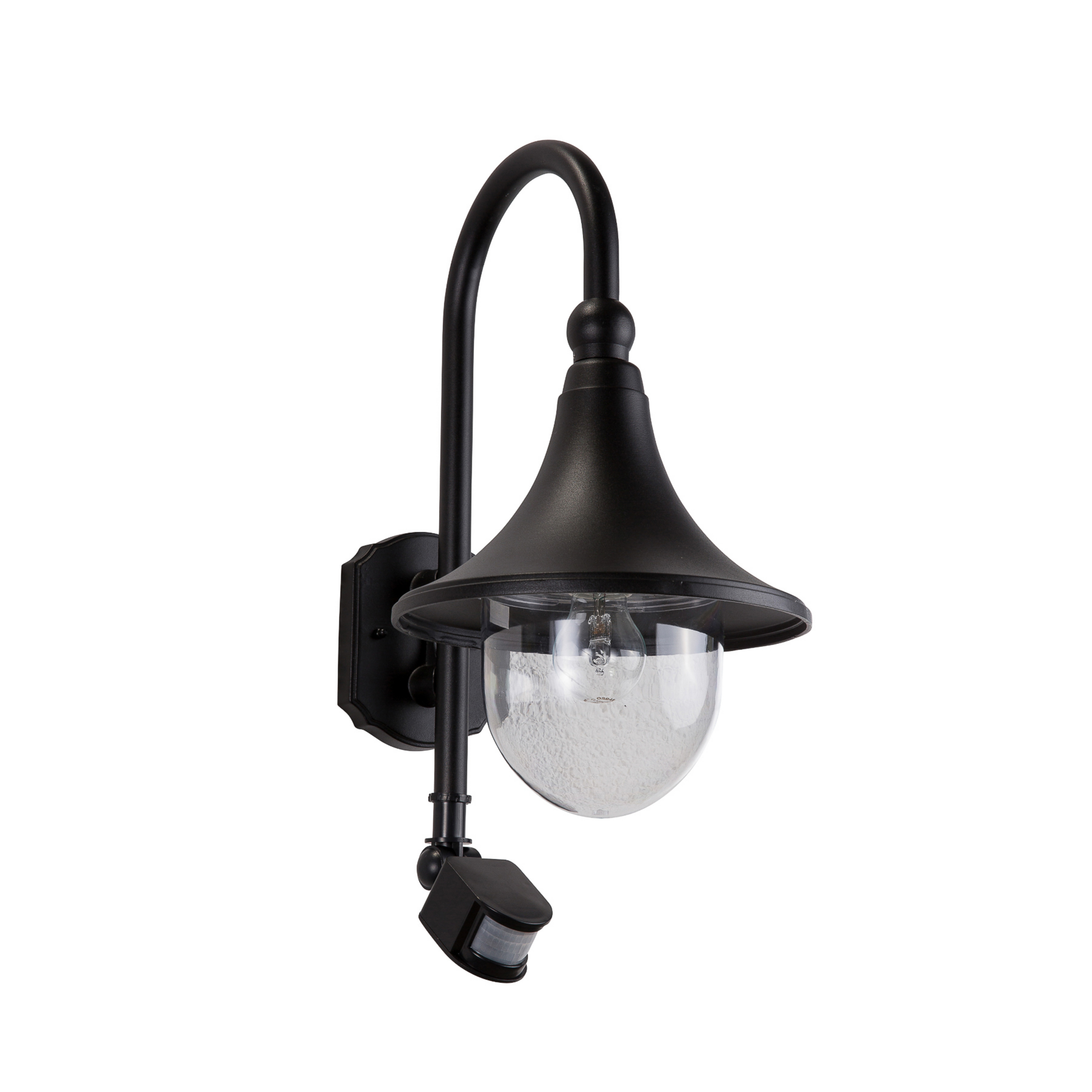 Daphne Buiten Wandlamp w/Sensor Black - Lindby