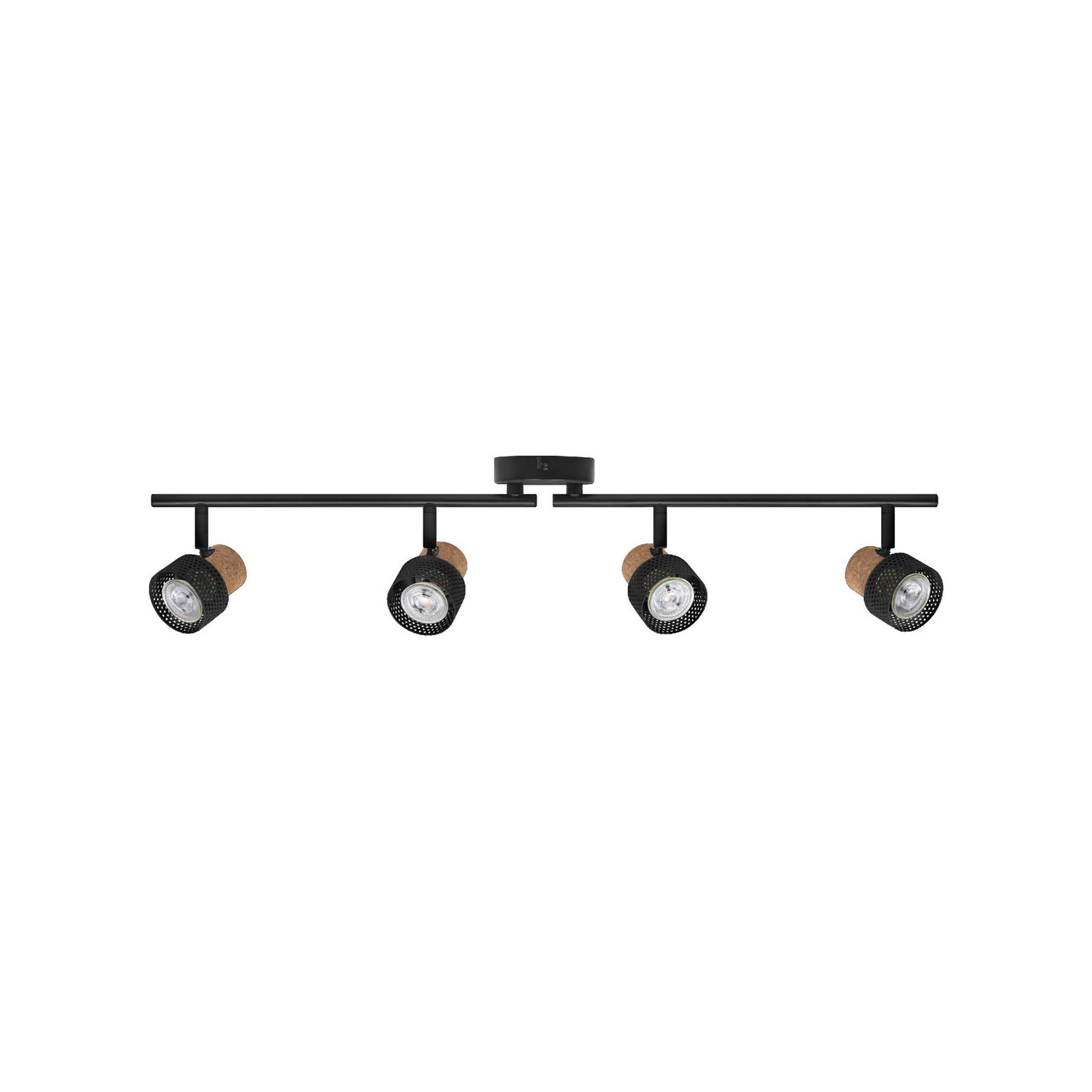 OSRAM Deckenstrahler CORK, schwarz, 4 Spots GU10-LED 927 dim