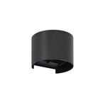 Nivar Round LED Buiten Wandlamp Black - Lindby
