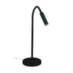 De mesa LED Rocco, negro mate brazo flexible negro